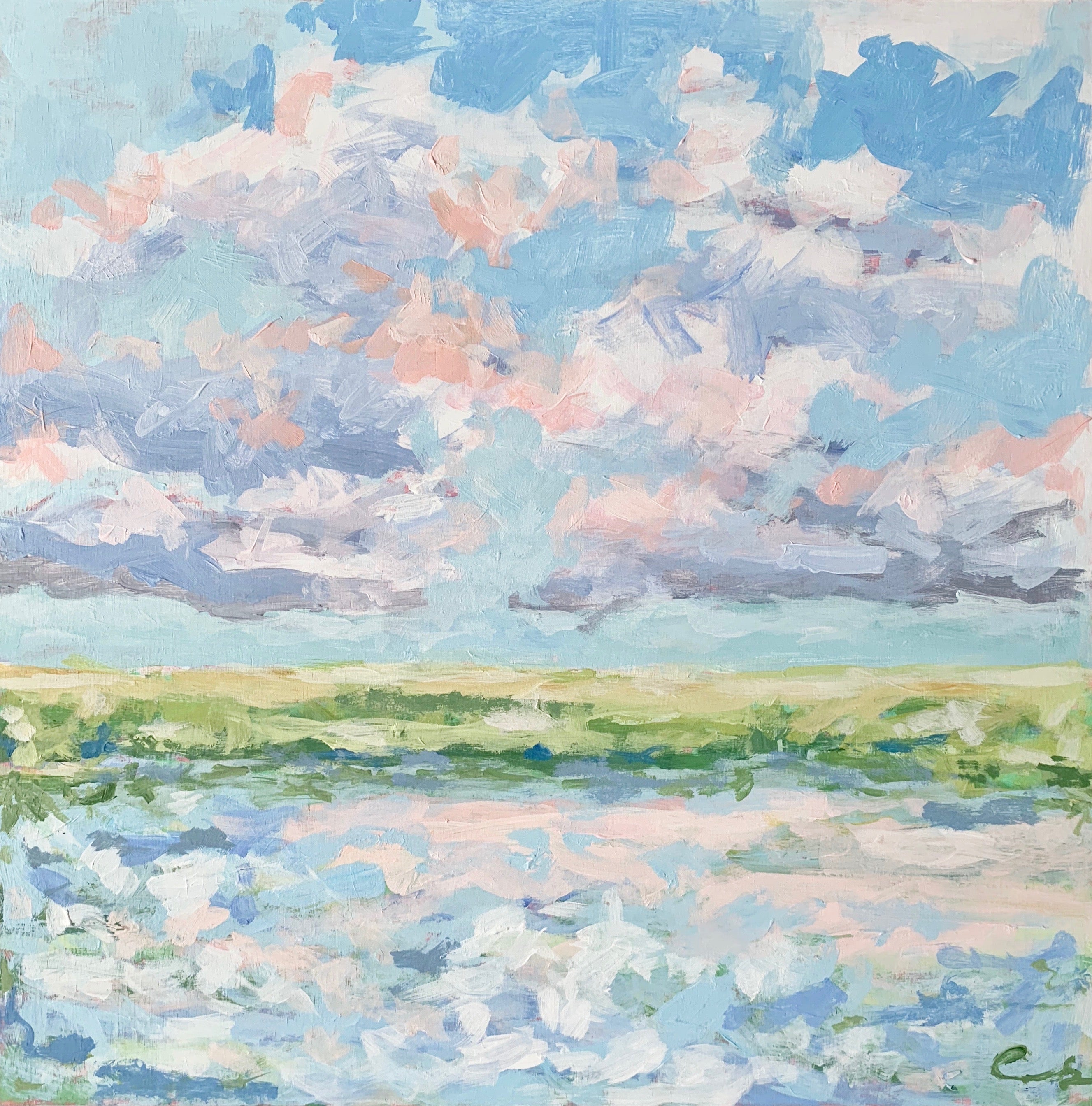 When The Marsh Turned Blush Print