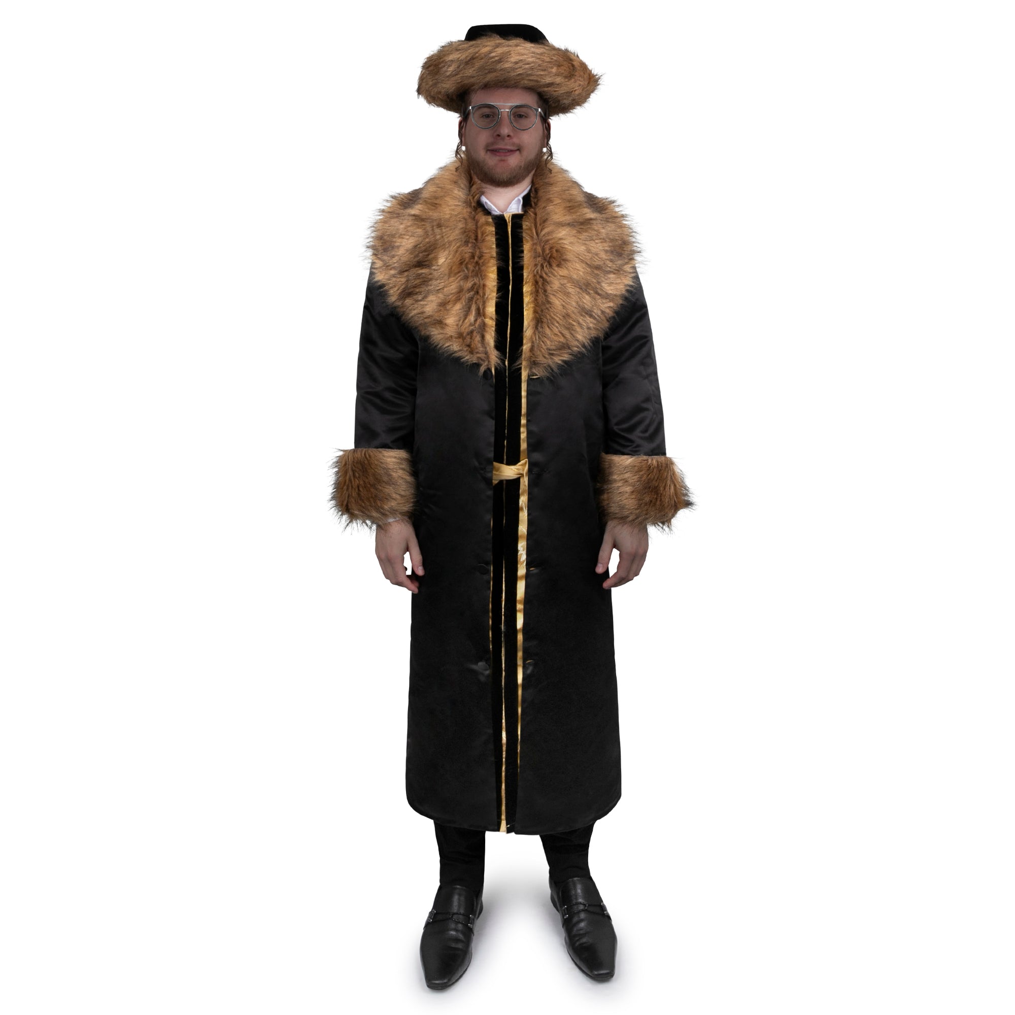 Rabbi Coat With Fur - Adults