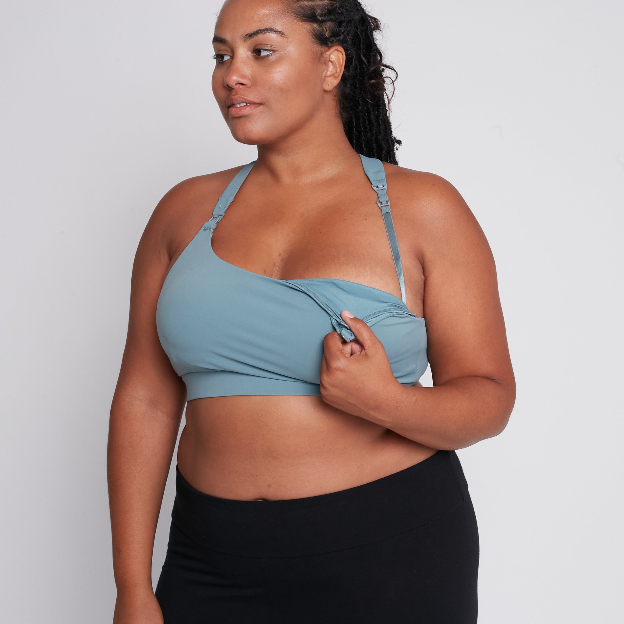 Venice 3 Ultimate Support Full Coverage Nursing & Pumping Sports Bra (seagrass)