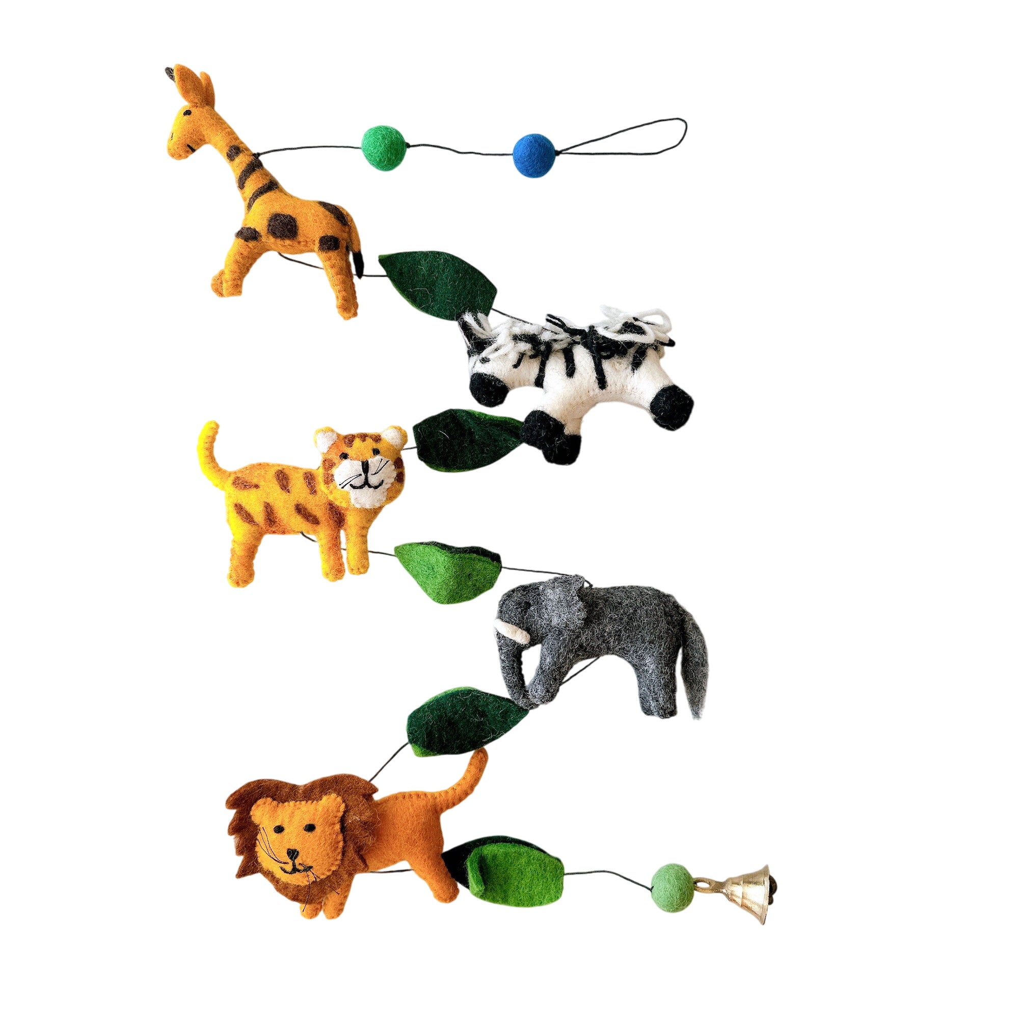Felt African Safari Animal Garland