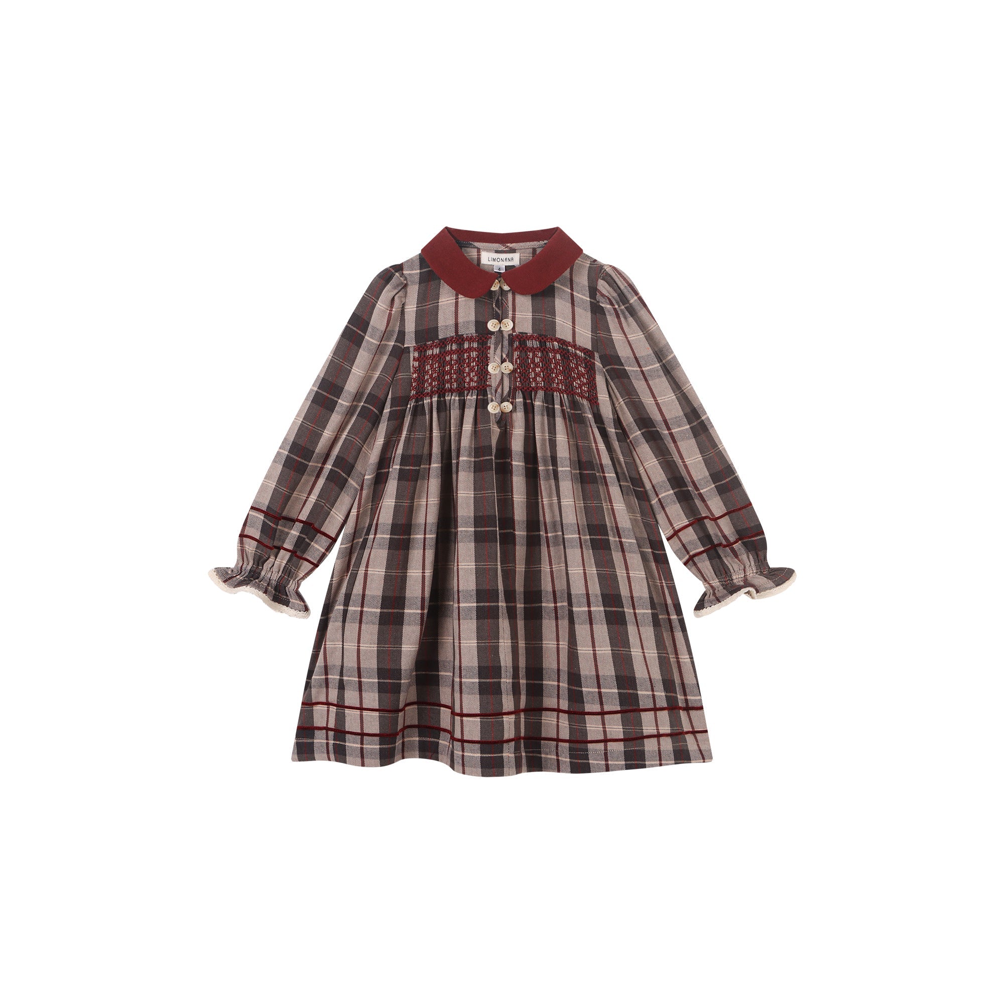 Pearl Grey Plaid Dress