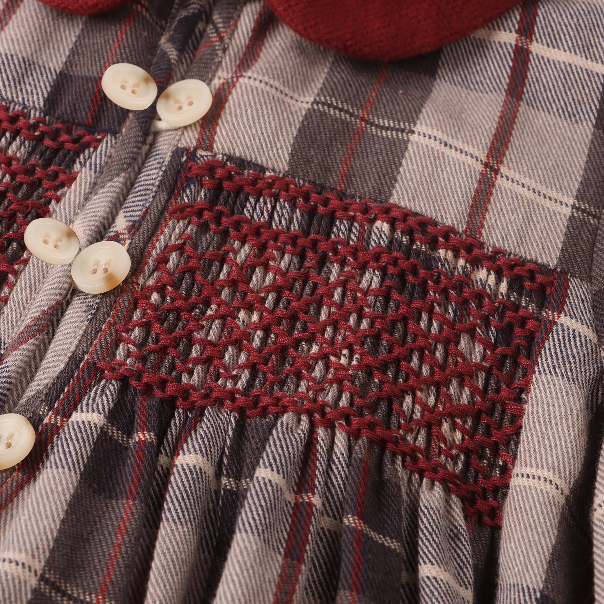 Pearl Grey Plaid Dress