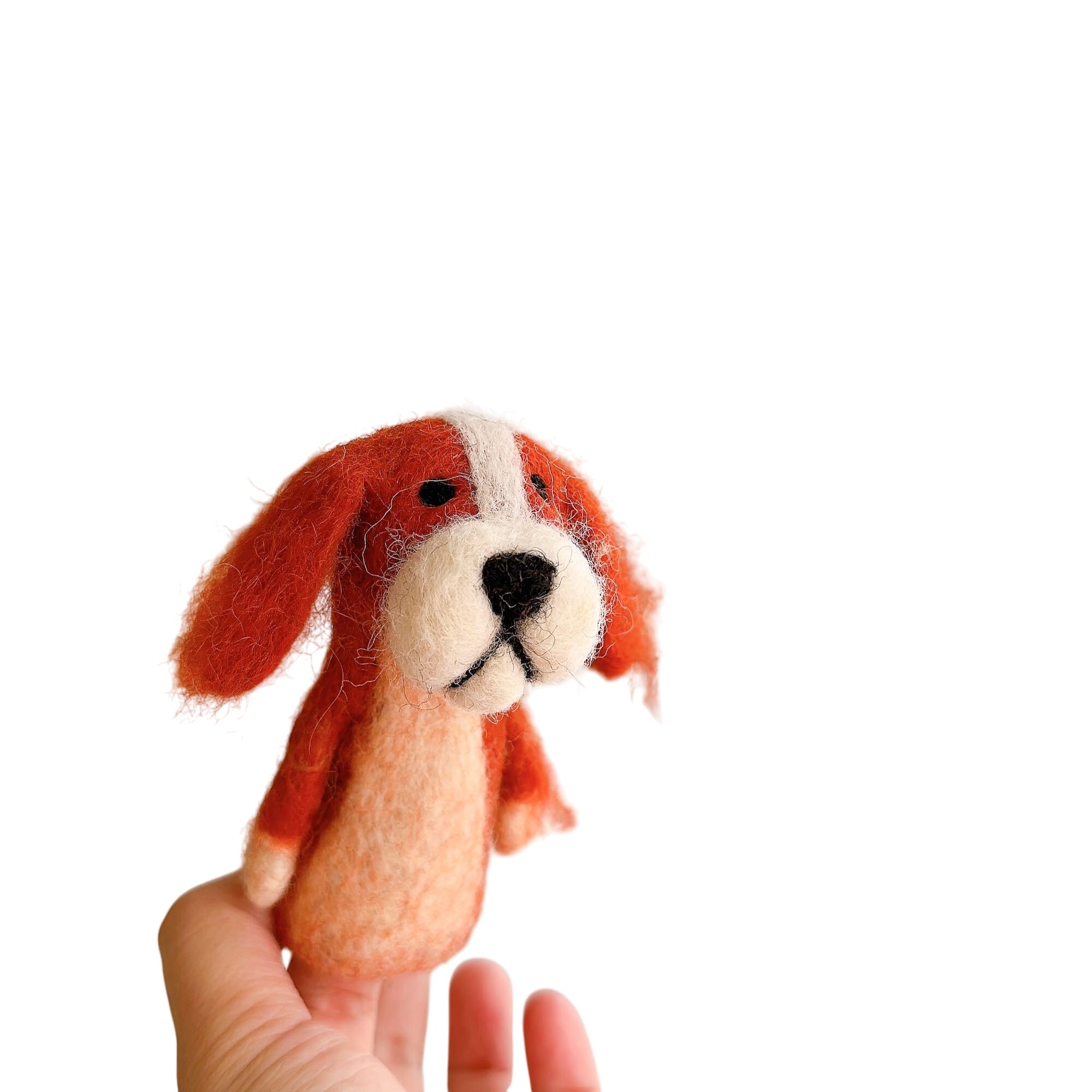Cavalier King Charles Spaniel Finger Puppet - Orange