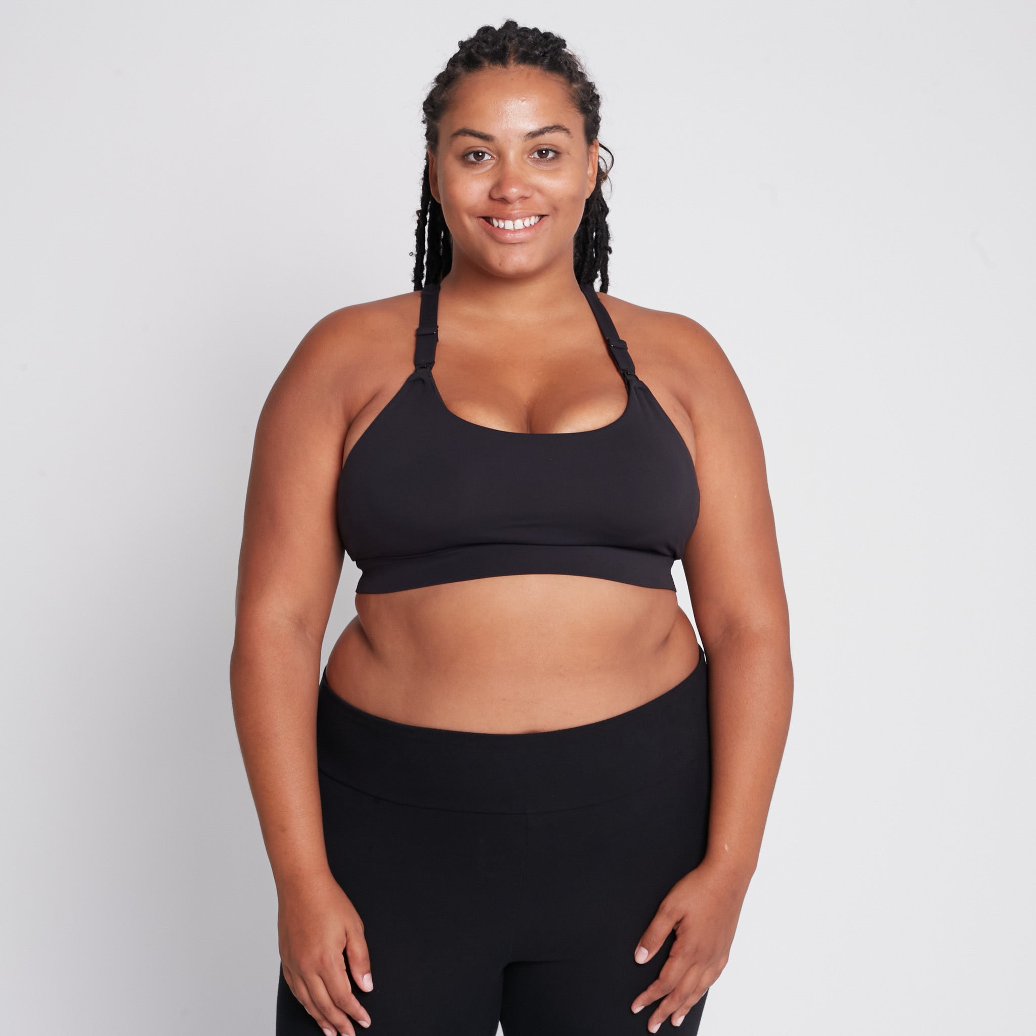 Océane 4 - Medium Support Nursing & Hands Free Pumping Sports Bra (noir)