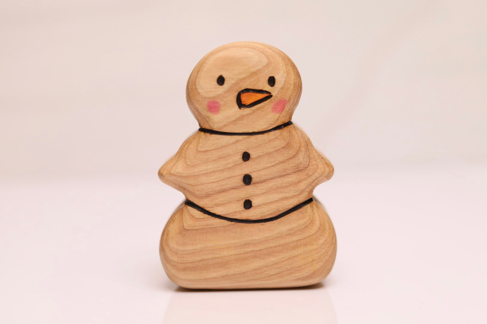Chunky Wooden Snowman Toy