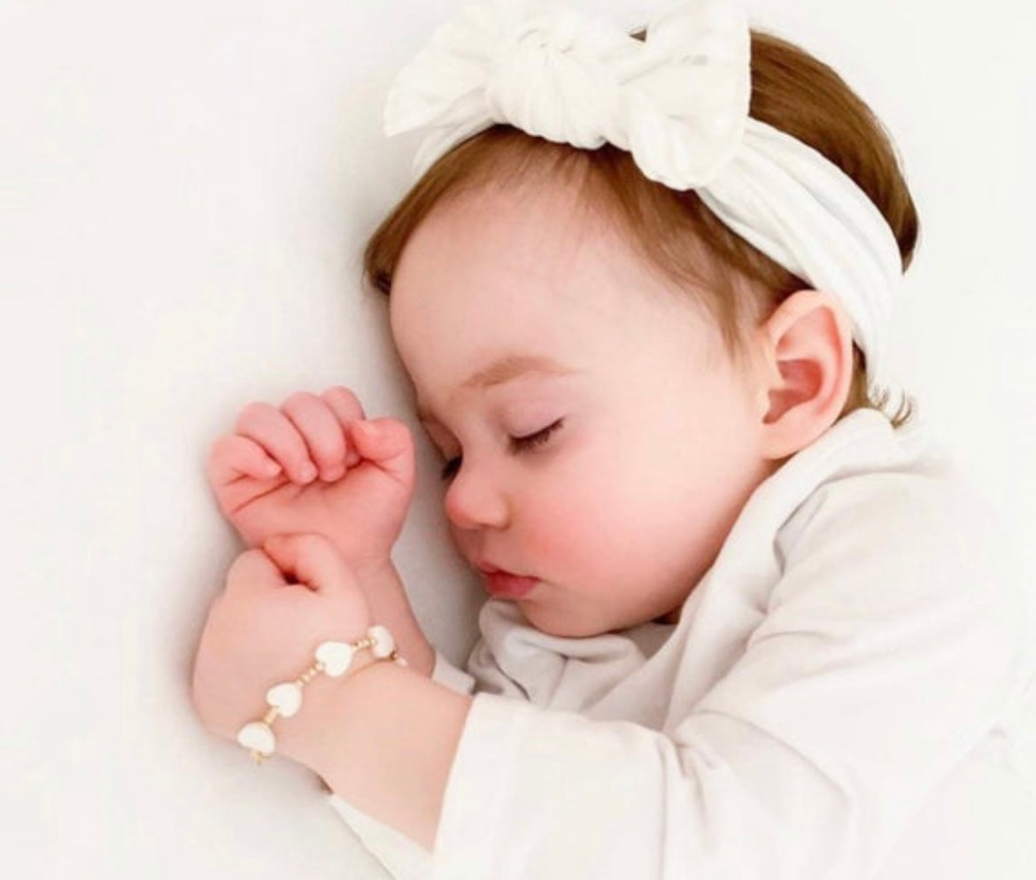 Gold-filled Shell Heart Bracelet | Handmade Jewelry For Women, Kids & Babies | Everyday Layering Bracelet