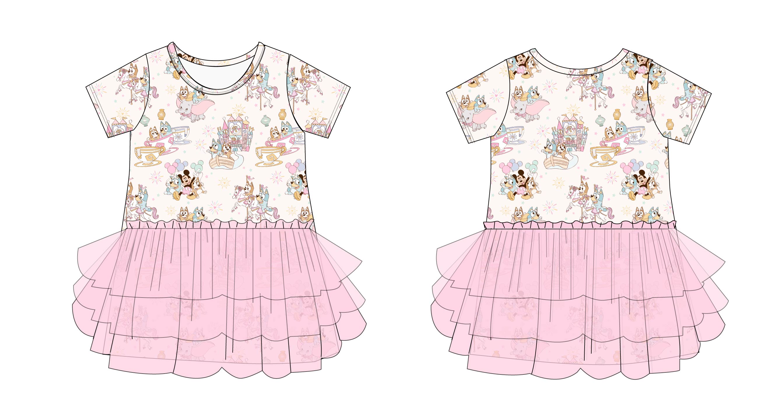 Pastel Park (cotton Candy) - Tutu Dress