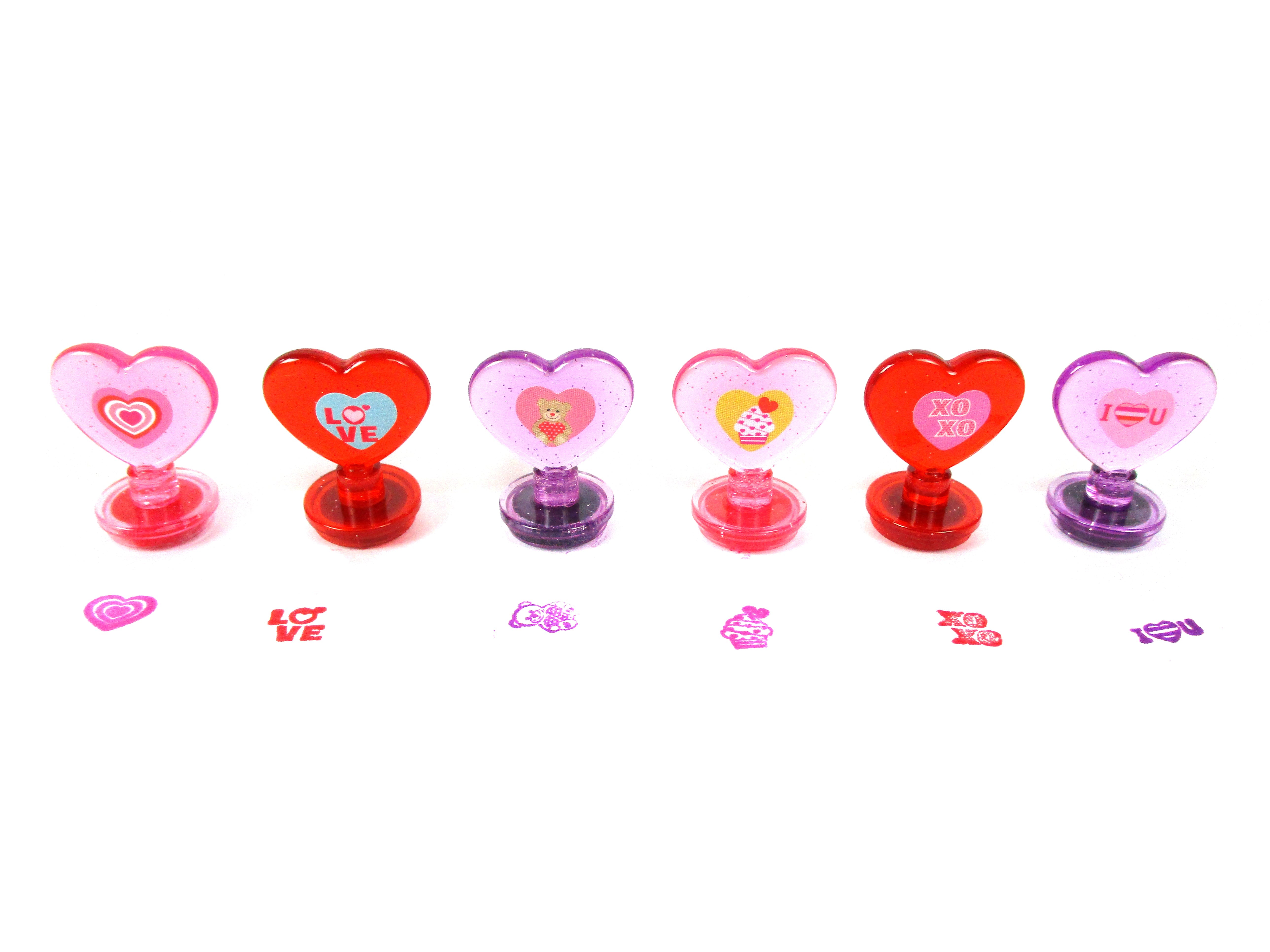 Valentine's Day Stackable Crayon With Stamper Topper