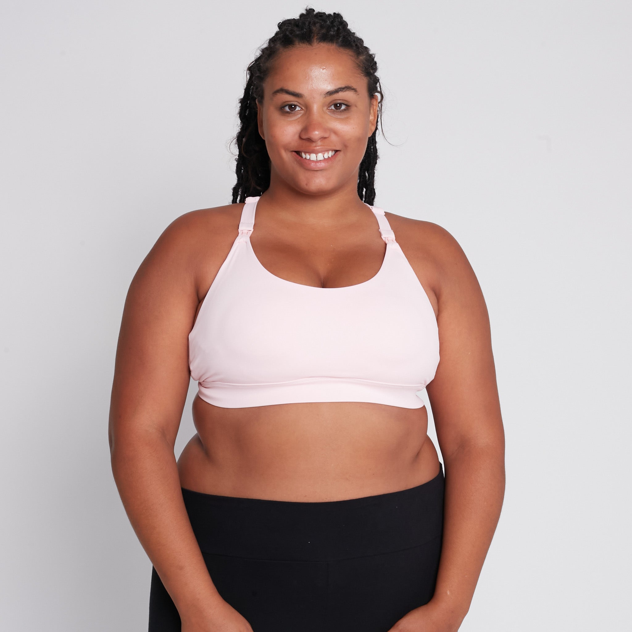 Océane 4 - Medium Support Nursing & Hands Free Pumping Sports Bra (blush Pink)