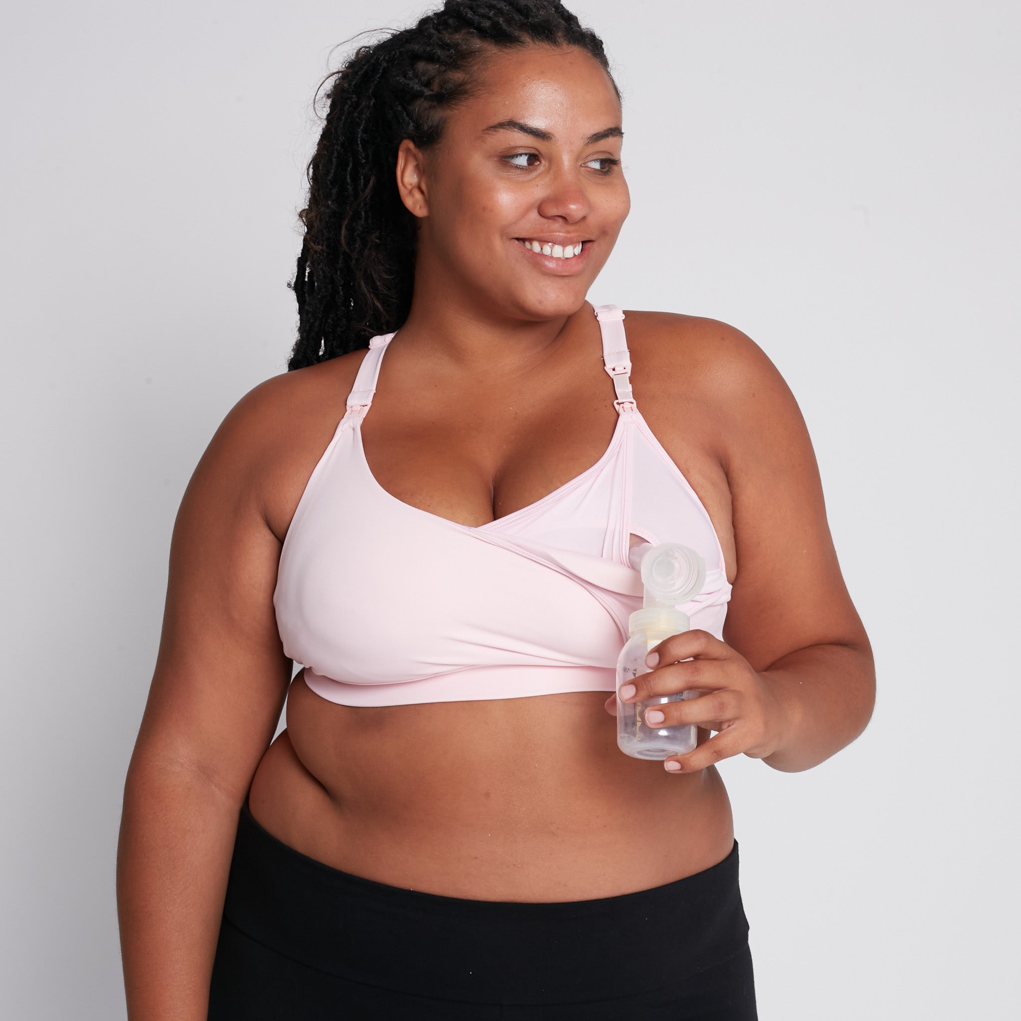 Océane 4 - Medium Support Nursing & Hands Free Pumping Sports Bra (blush Pink)