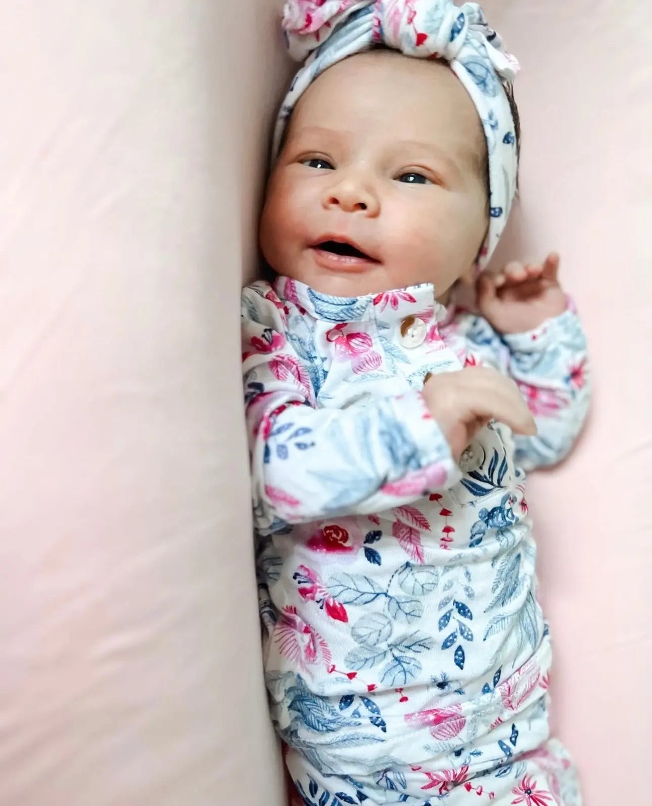 Top And Bottom Outfit Hat And Headband Set (newborn - 24 Months) Bloom