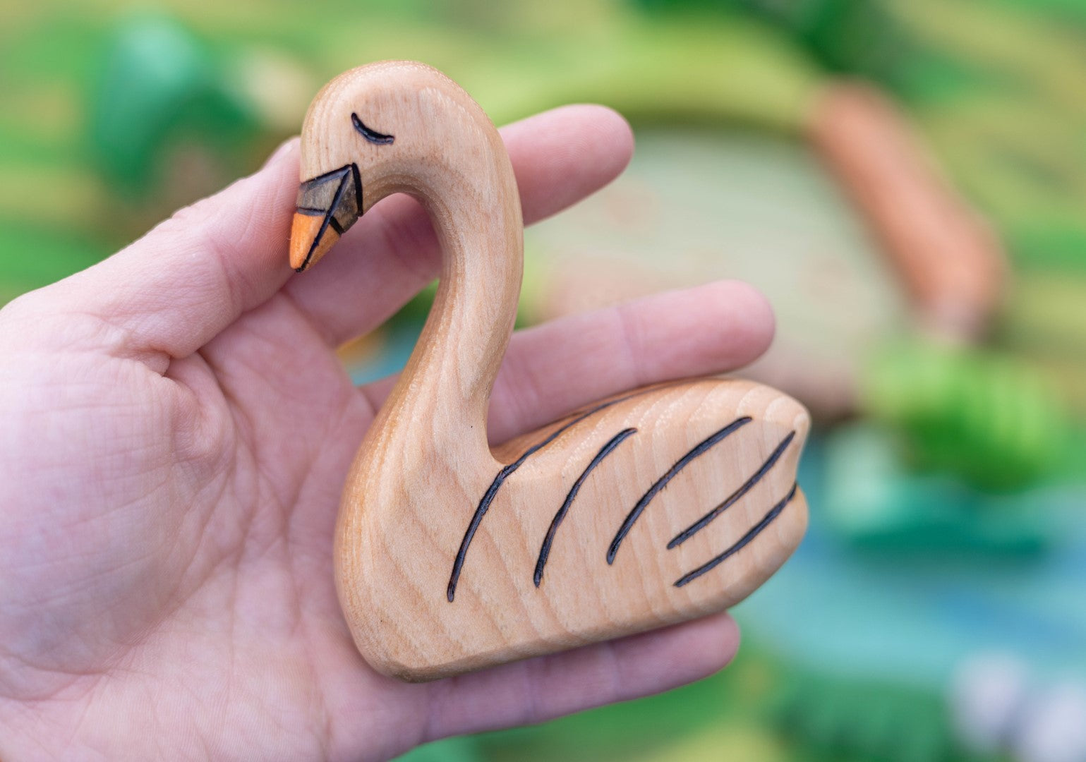 Wooden Swan Toy