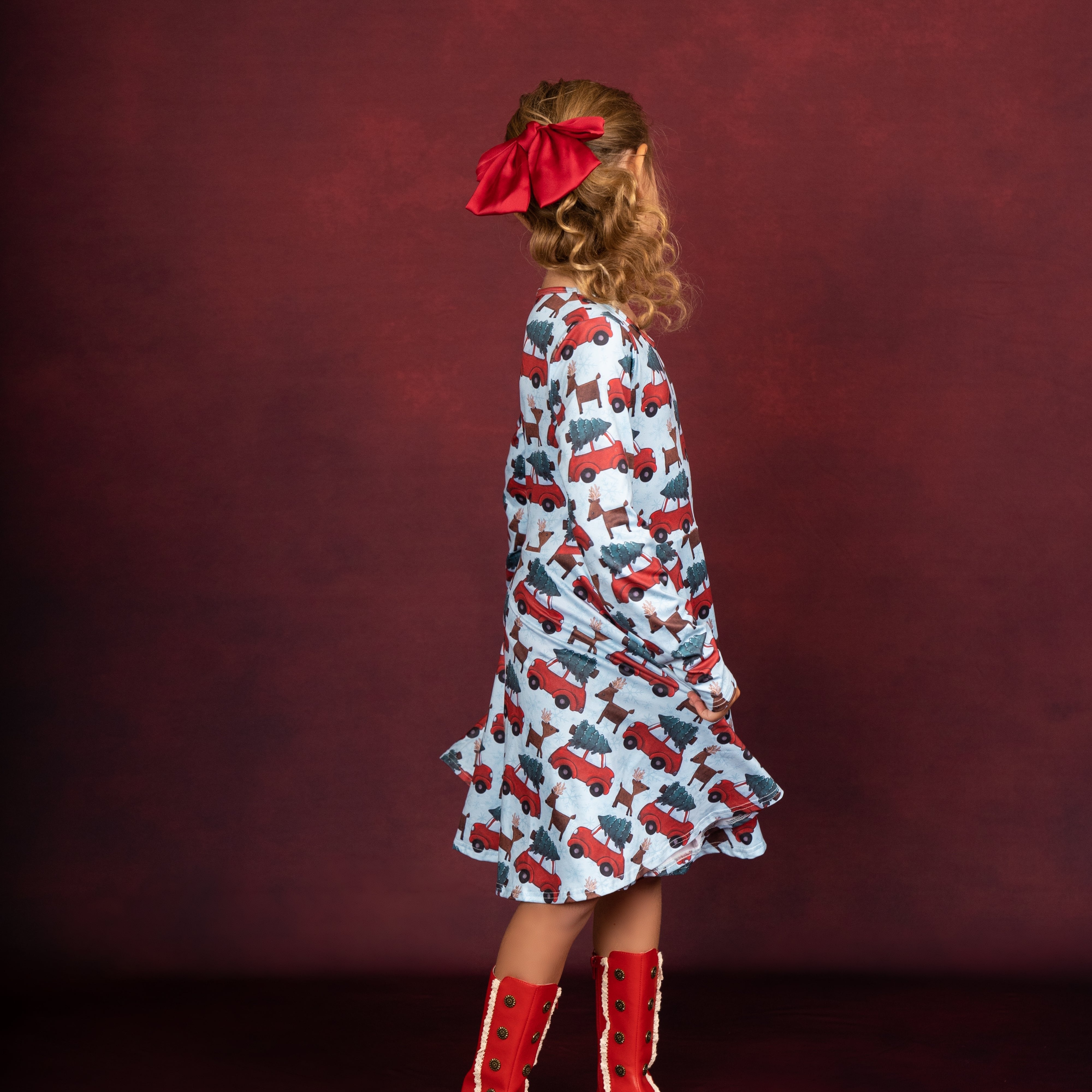 Reindeer Twirl Dress