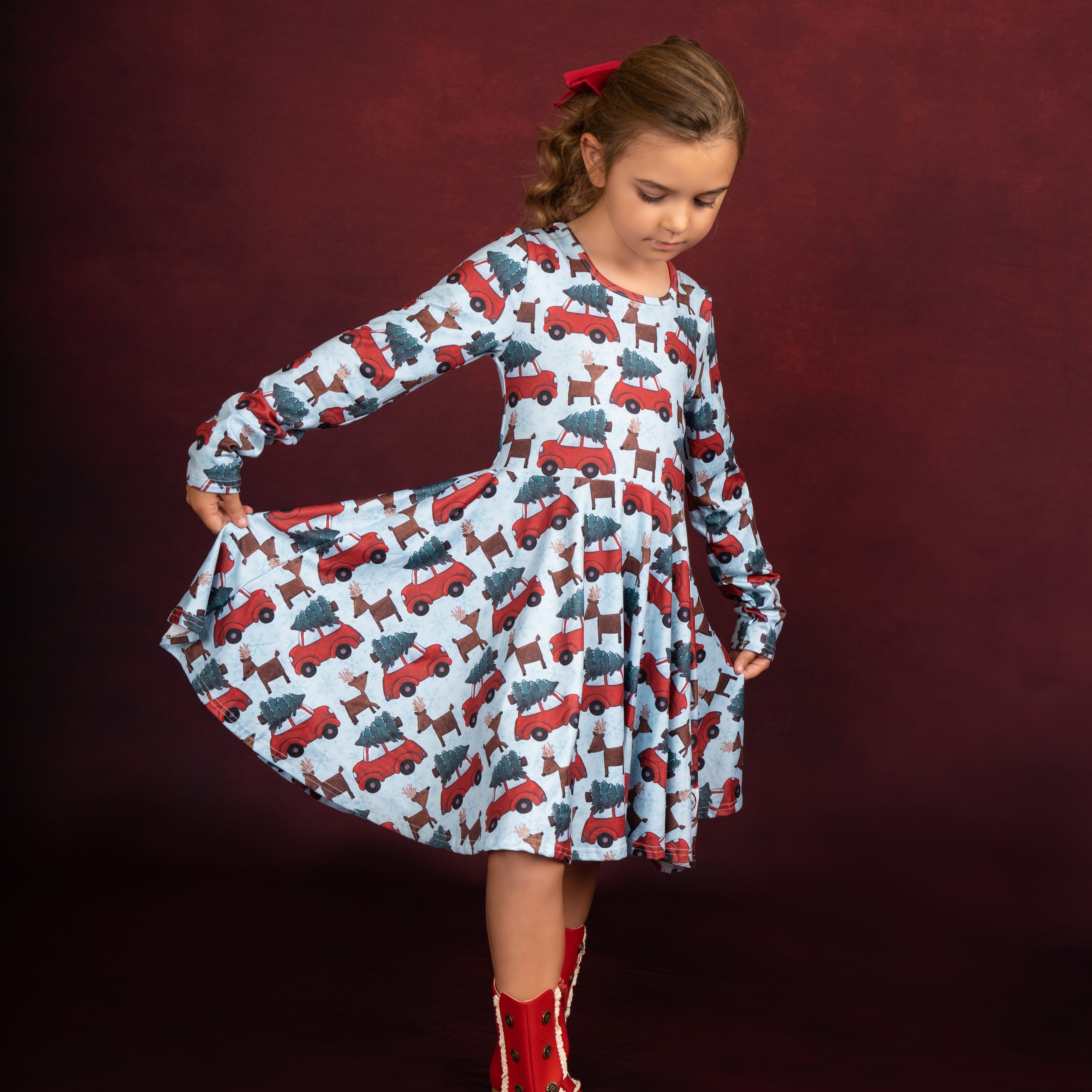 Reindeer Twirl Dress