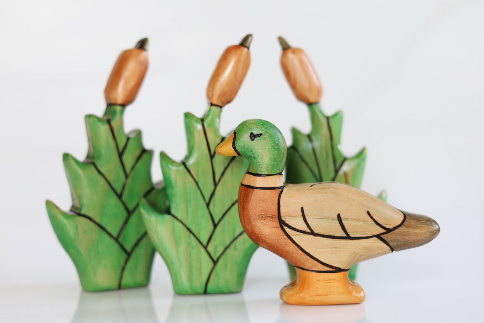 Wooden Mallard Duck Toy
