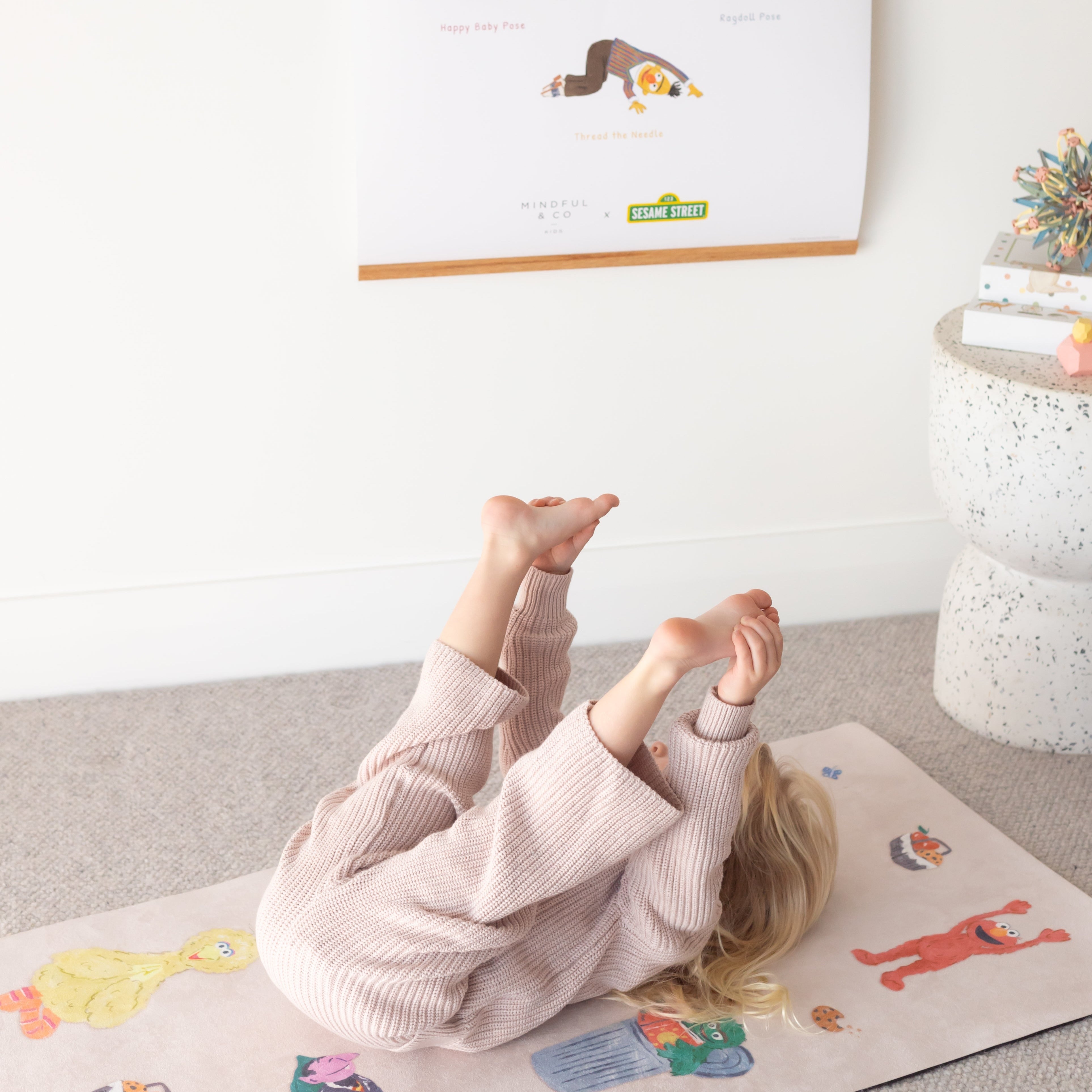 Double-sided Sesame Street Yoga Poses Print
