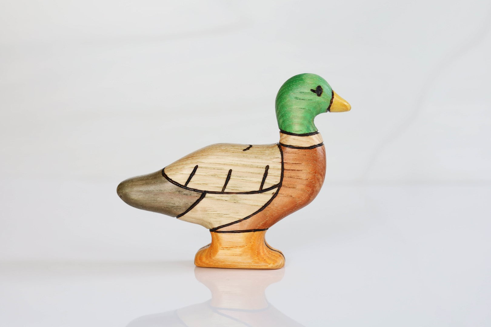 Wooden Mallard Duck Toy