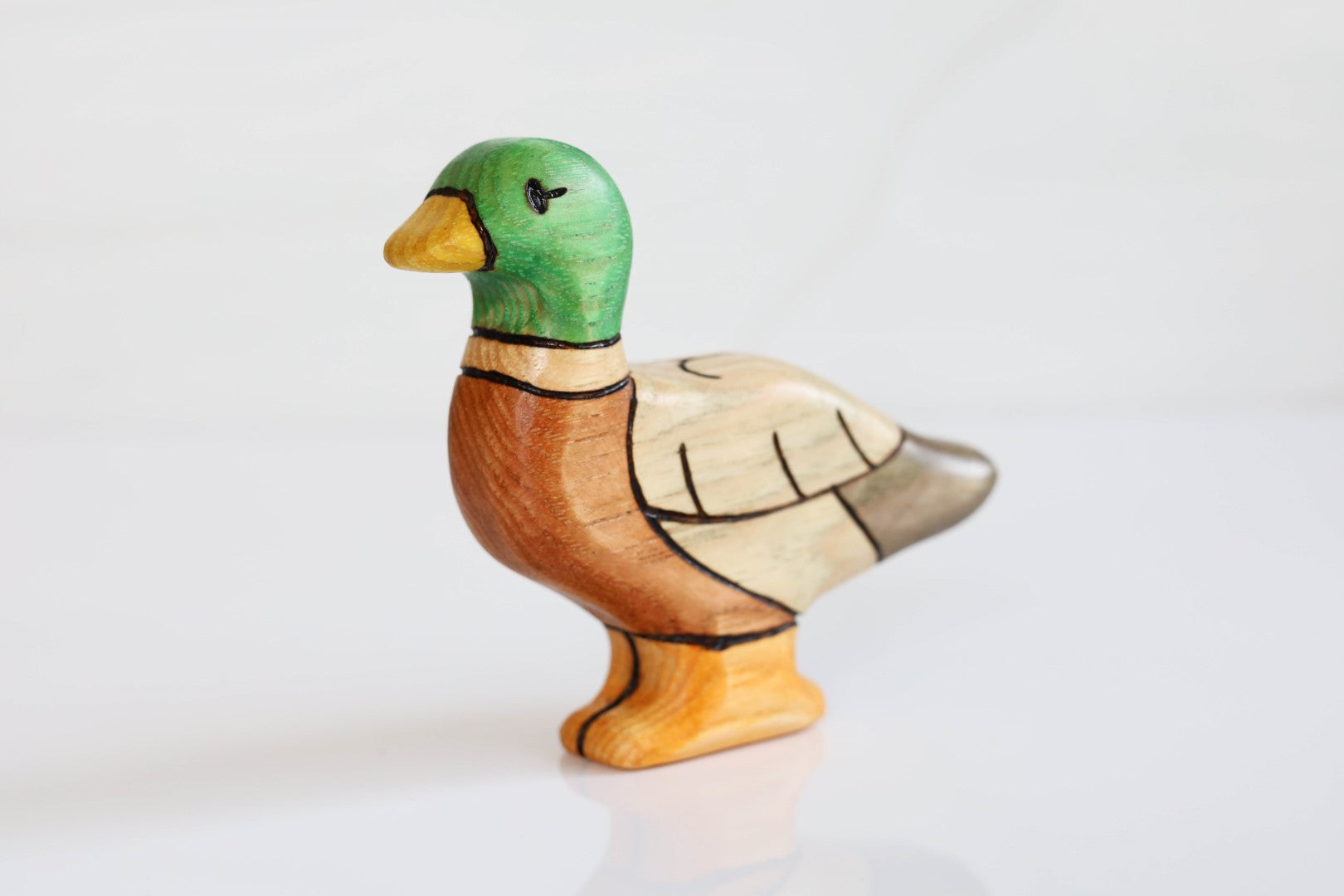 Wooden Mallard Duck Toy