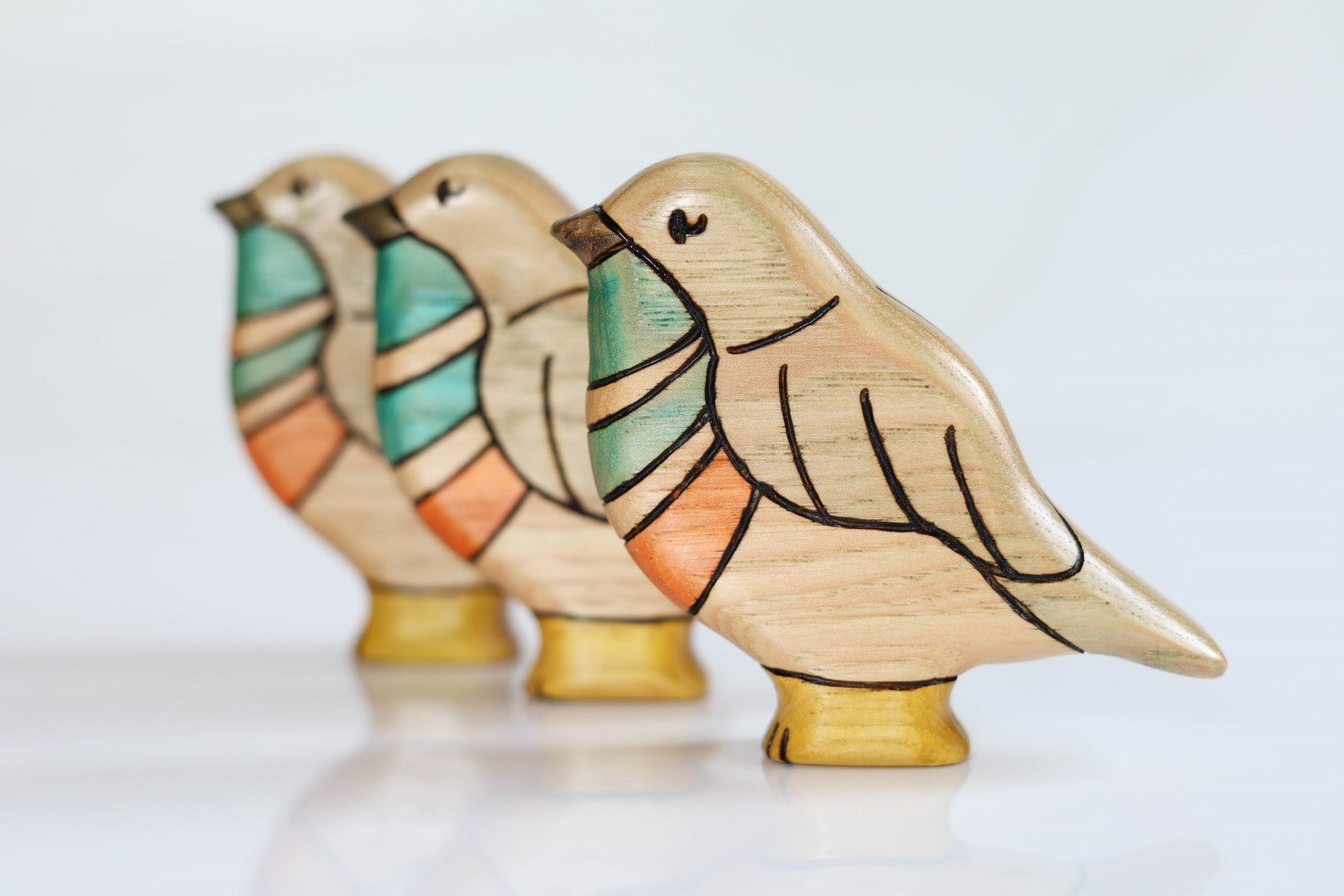 Wooden Nightingale Bird Toy