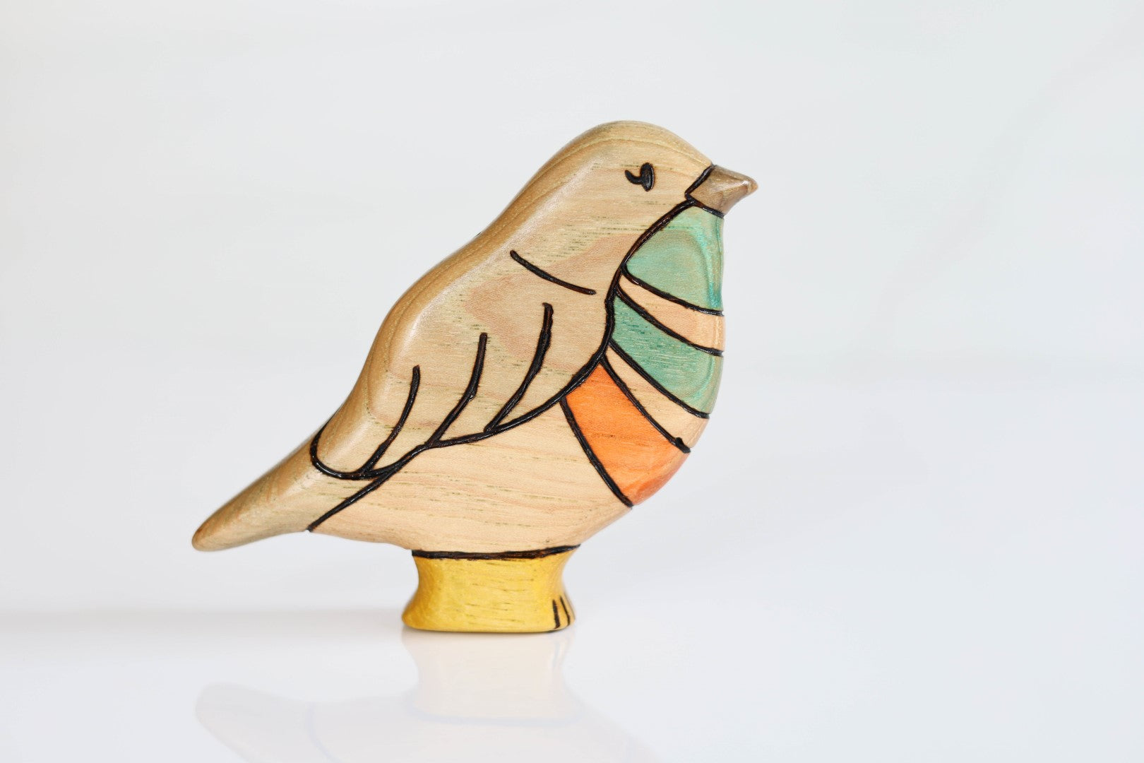 Wooden Nightingale Bird Toy