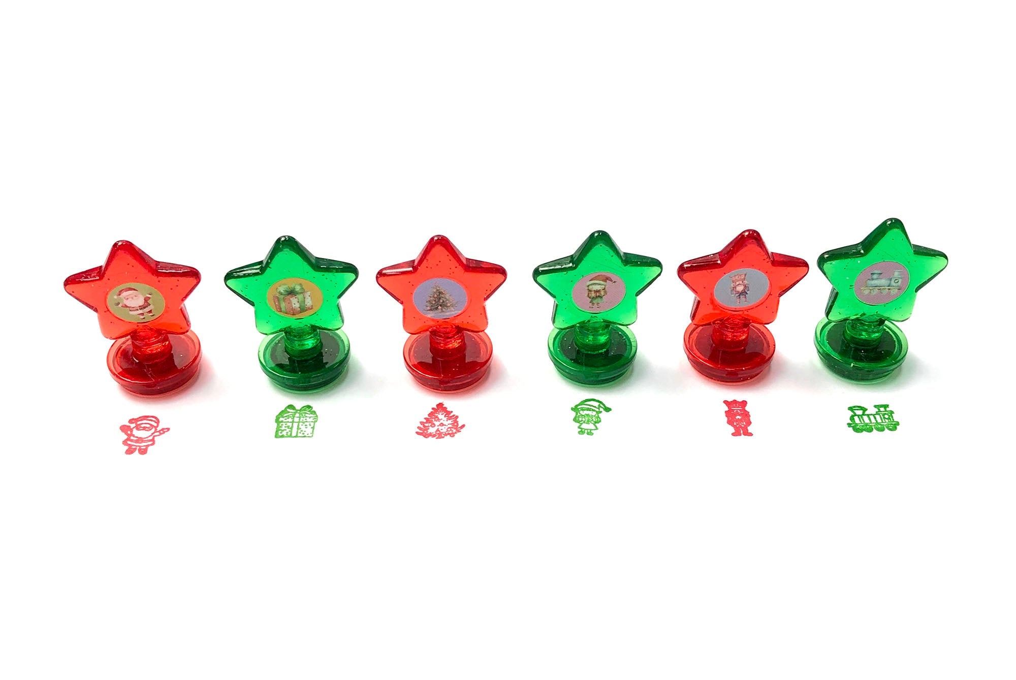 Vintage Rustic Christmas Stackable Crayon With Stamper Topper