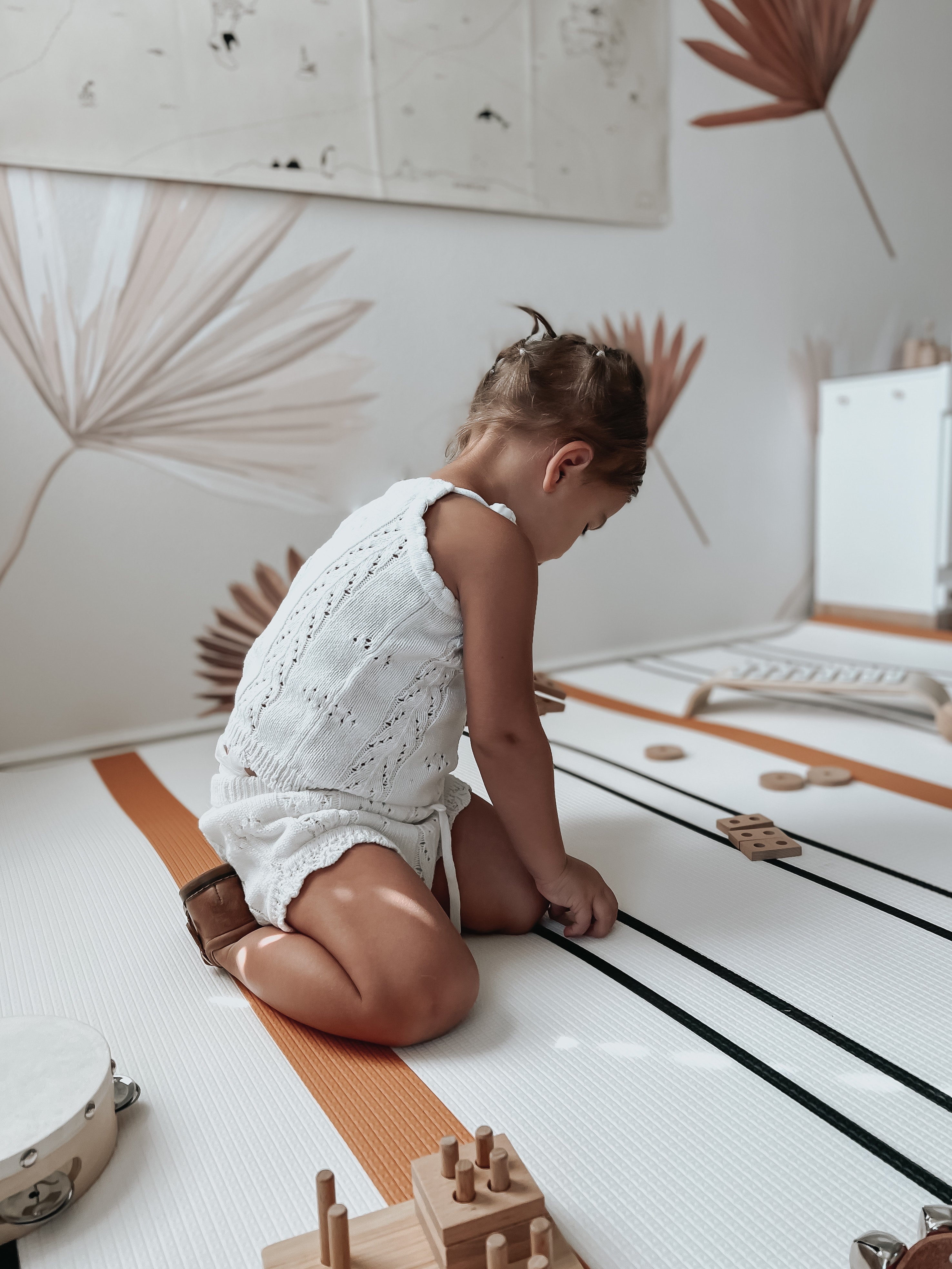 Little Bot Baby Play Mat (ofie Mat, Country Road Nordic + Stripe)