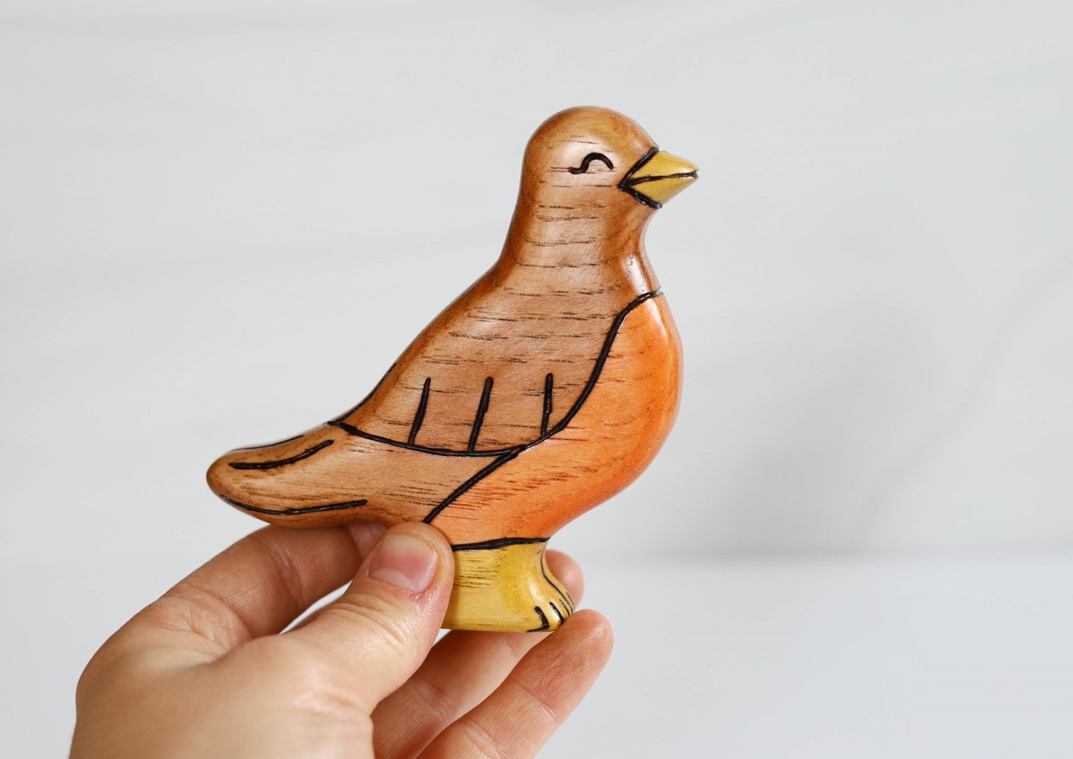 Wooden Robin Bird Toy