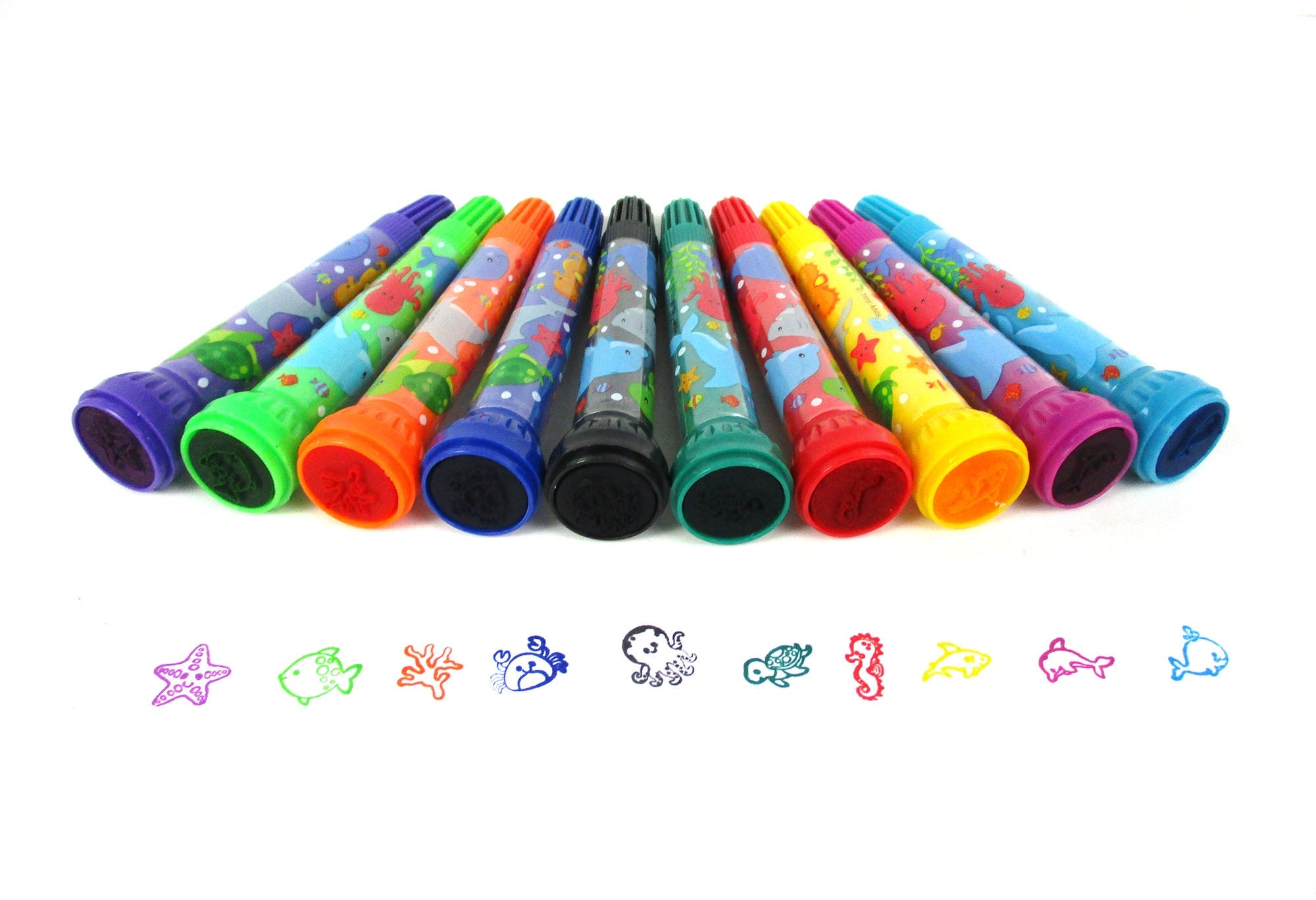 Ocean Animals Stamp Marker Set - Set Of 10
