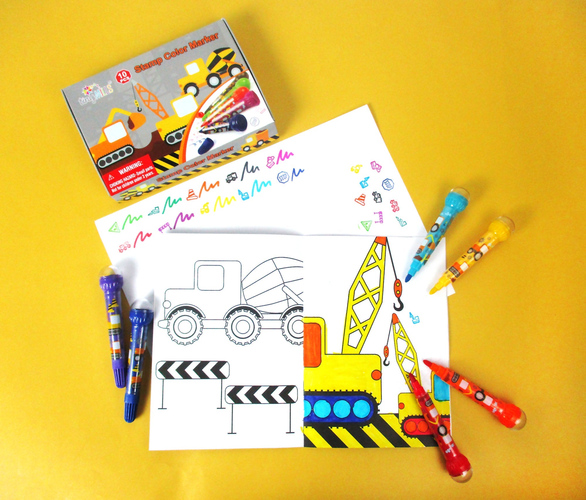 Construction Stamp Marker Set - Set Of 10