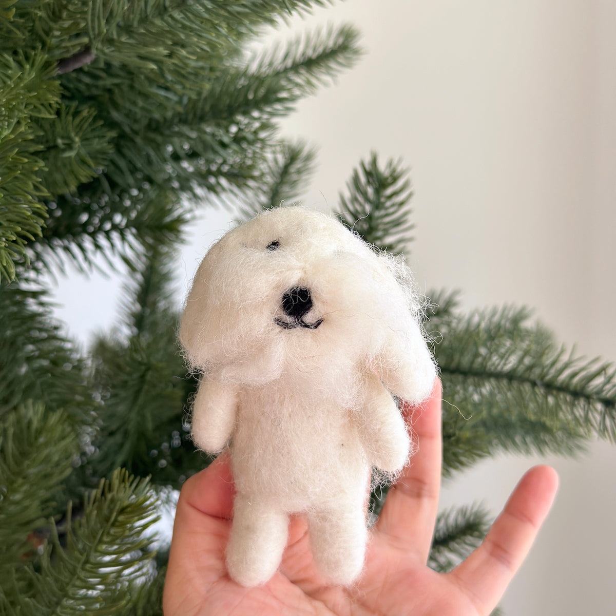 Maltese Dog Finger Puppet