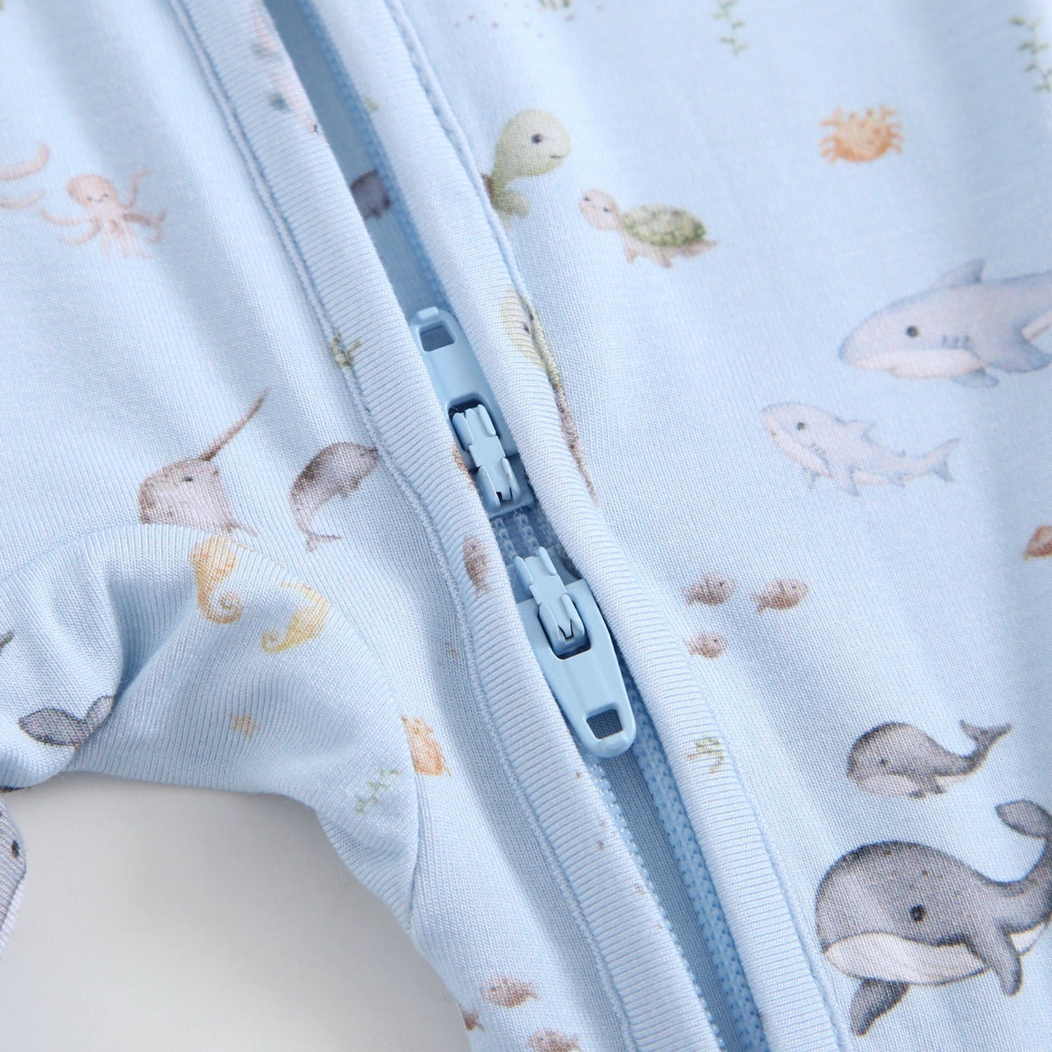 Sea Of Love Zippered Baby Romper