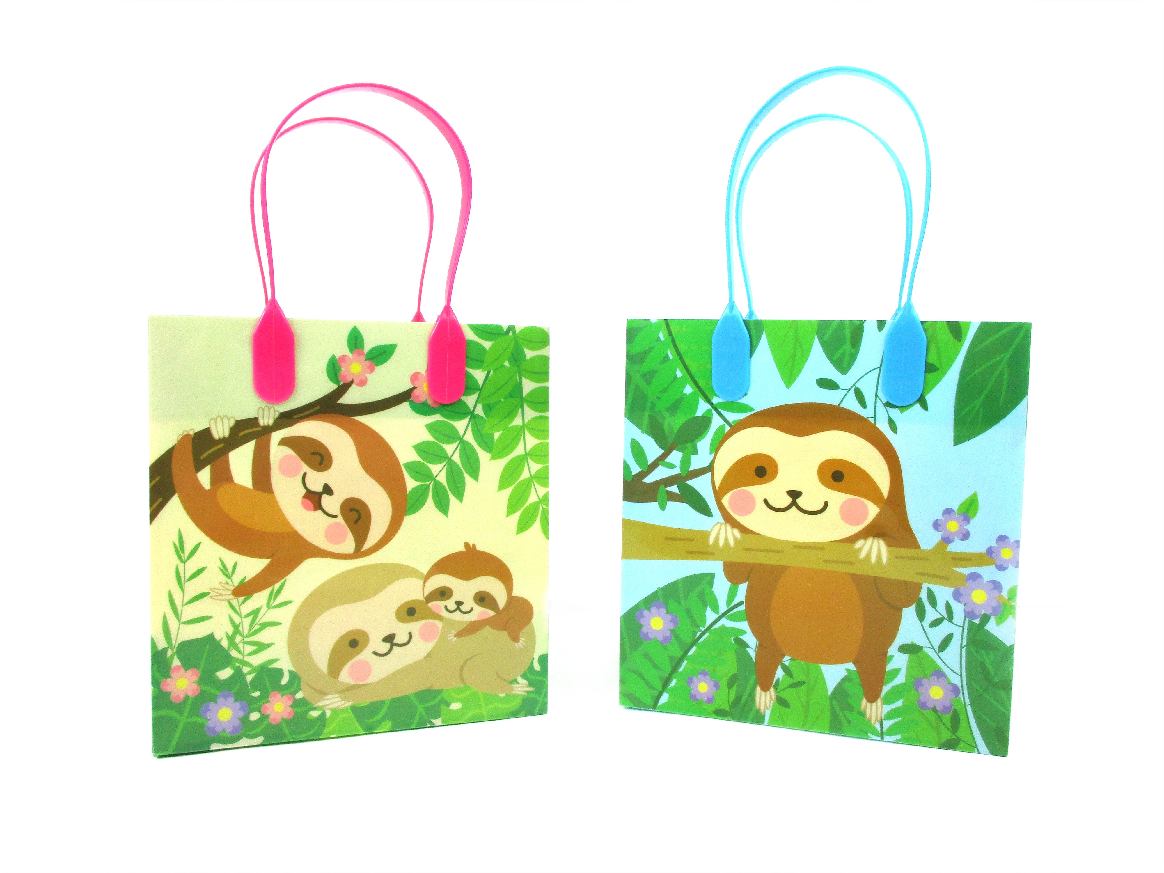 Sloth Party Favor Bags Treat Bags - Set Of 6 Or 12