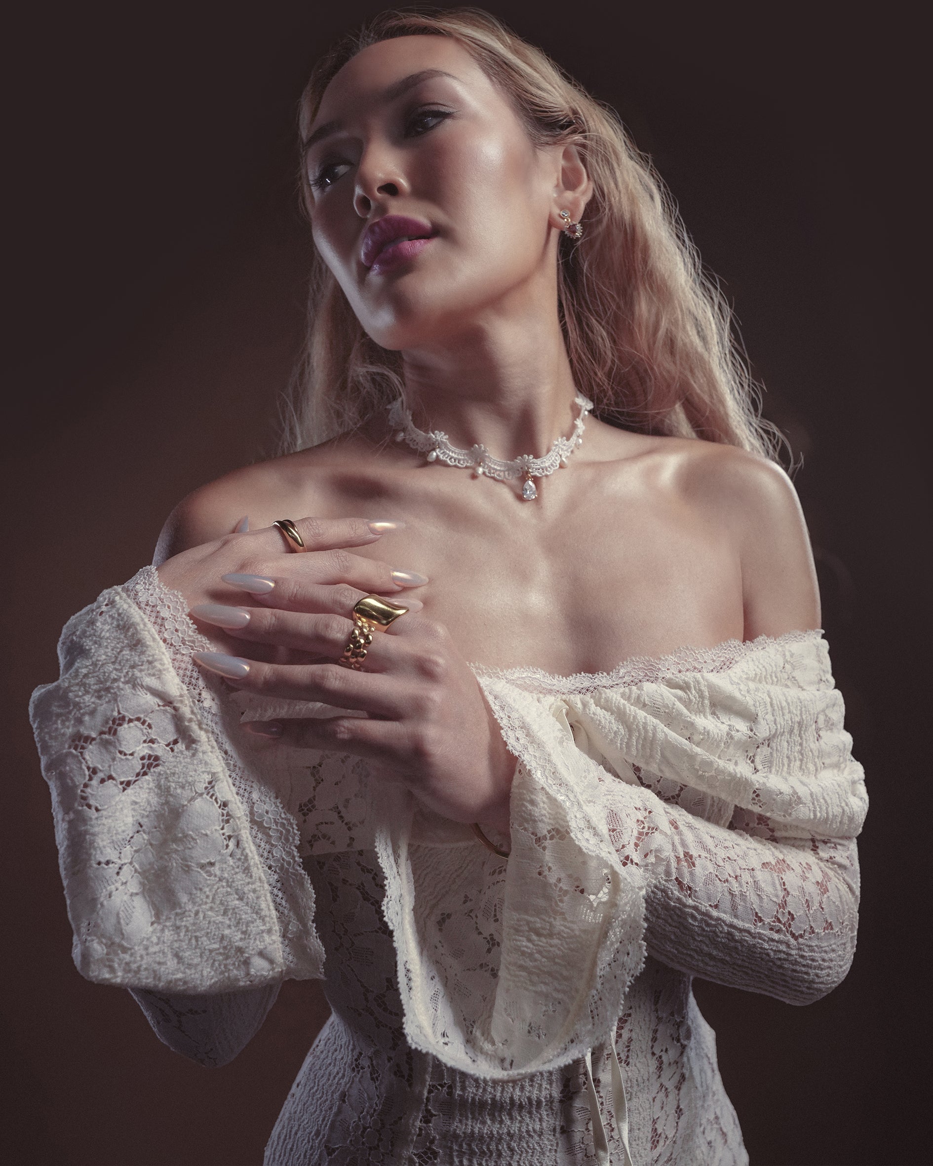 When You Were Mine Lace Necklace