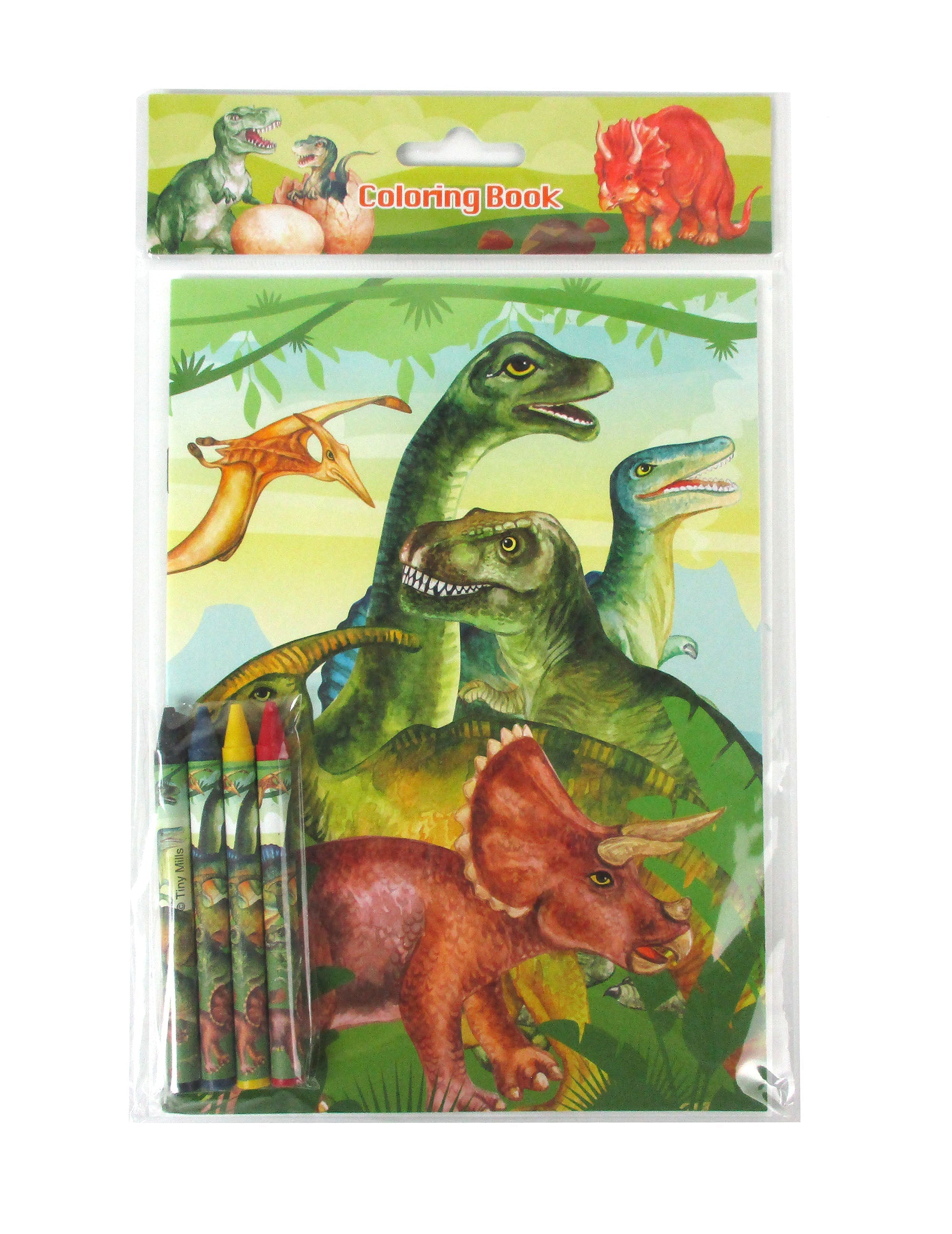Jurassic Coloring Books With Crayons Party Favors - Set Of 6 Or 12