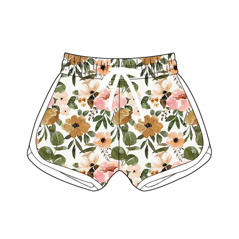 Xianna Floral Girls Athletic Shorts