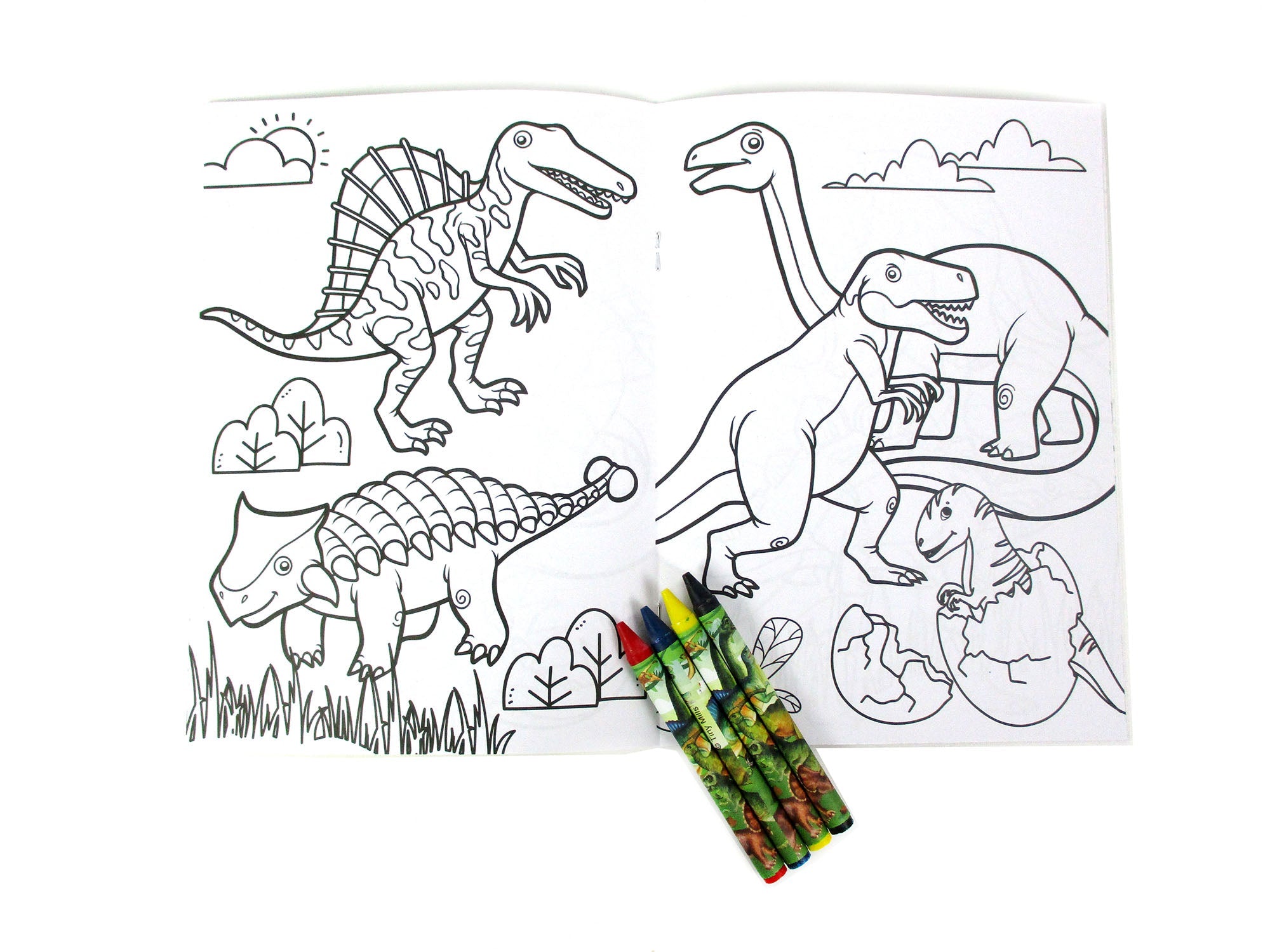 Jurassic Coloring Books With Crayons Party Favors - Set Of 6 Or 12