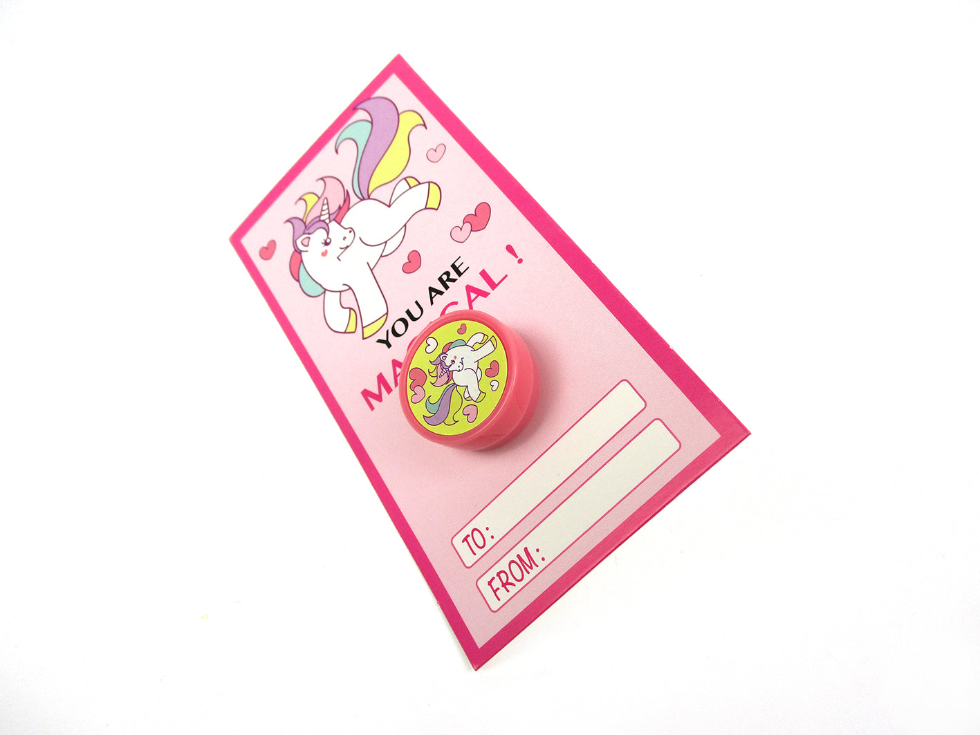 Unicorn Cards With Stampers For Classroom Birthday Party Favors