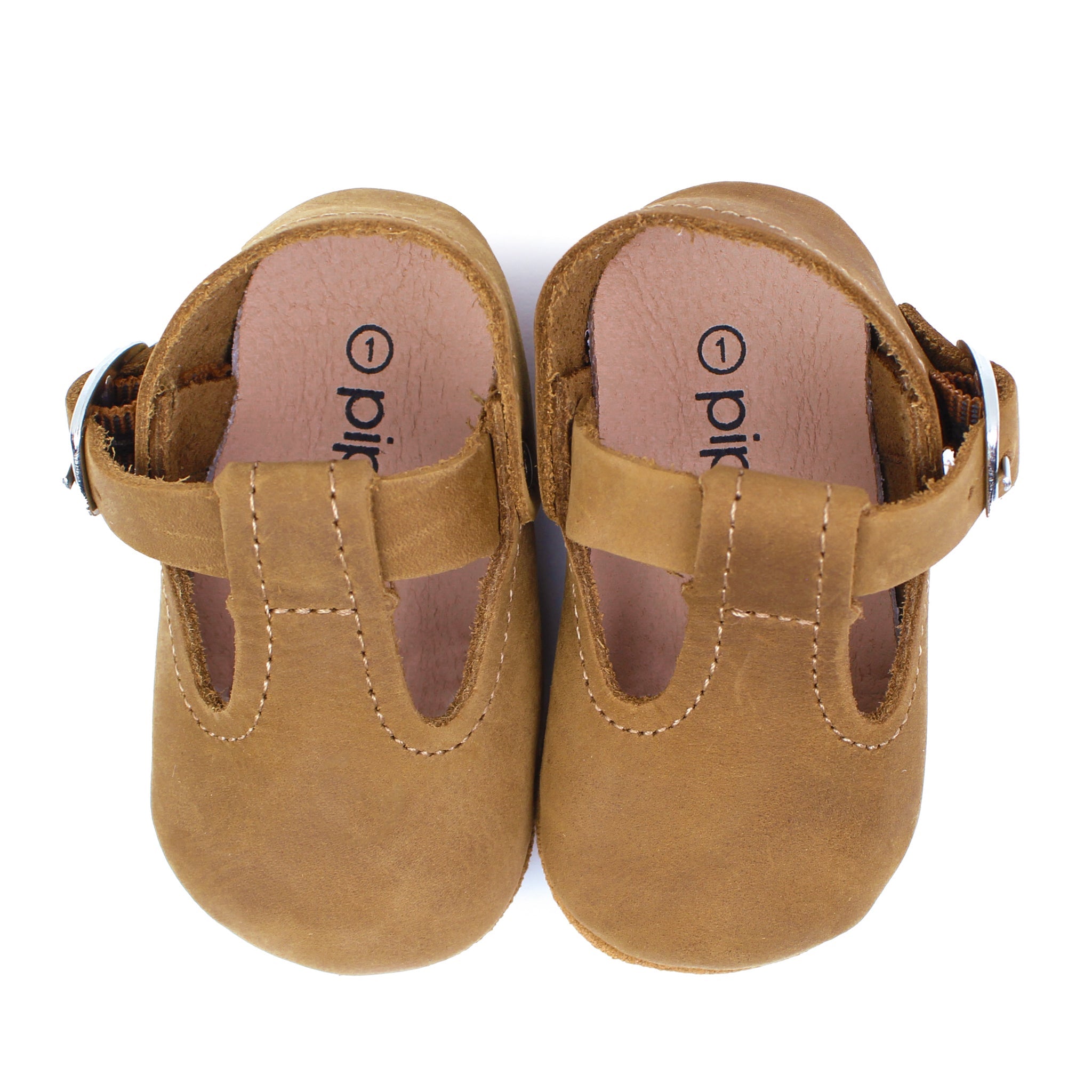 Brown - T-strap Mary Jane - Soft Sole
