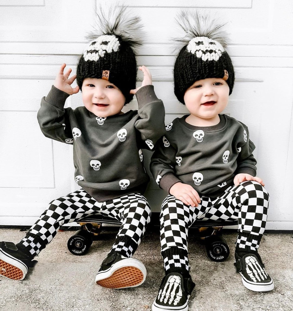 Black Retro Checkered Leggings