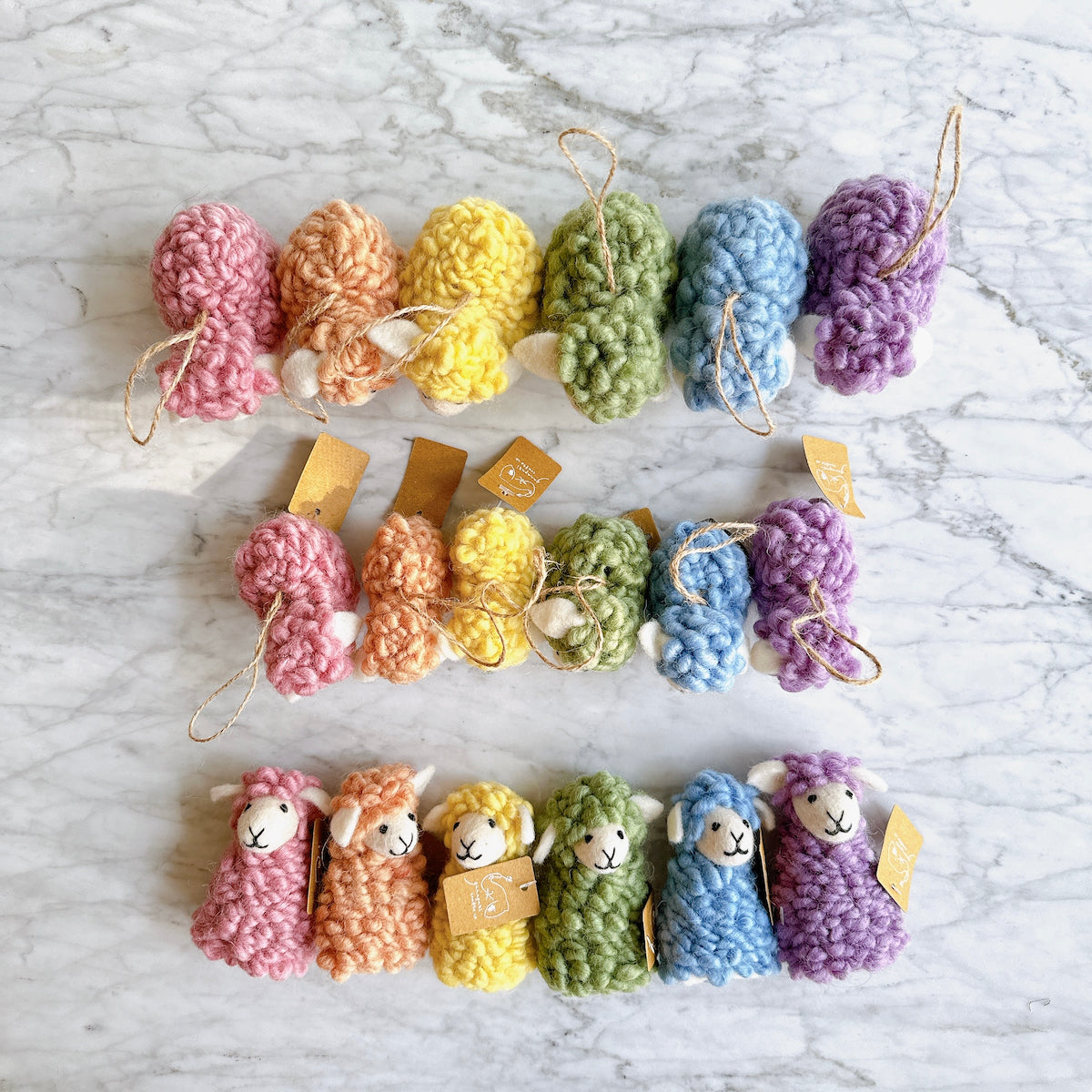 Candy Sheep Finger Puppet - Set Of 6