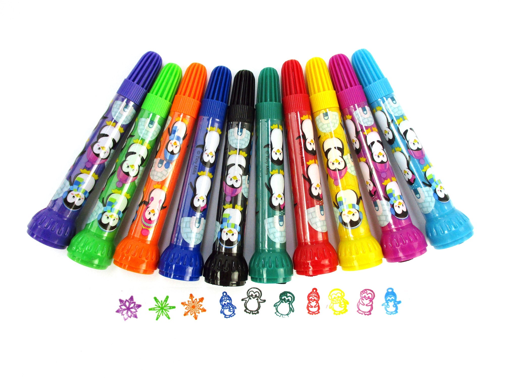 Penguin Stamp Marker Set - Set Of 10