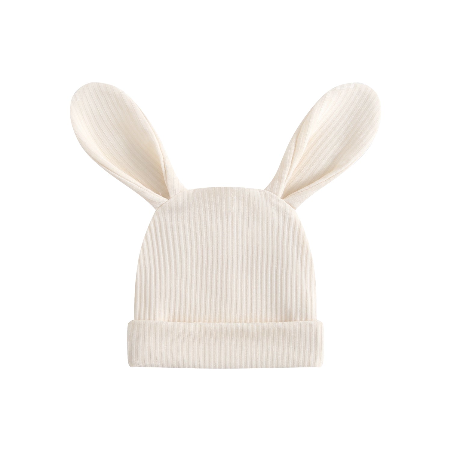 Oatmeal Ribbed Baby Bunny Beanie Hat