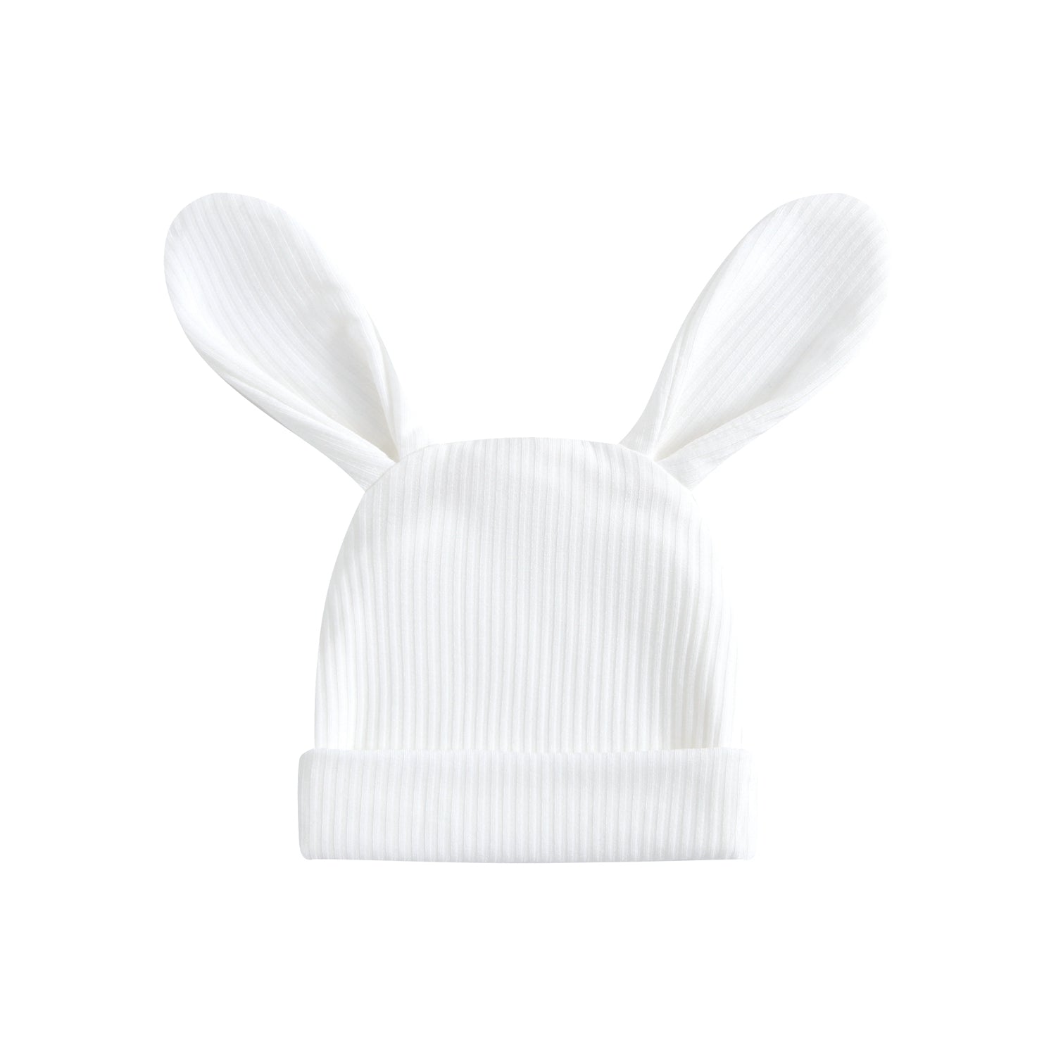 Snow Ribbed Baby Bunny Beanie Hat