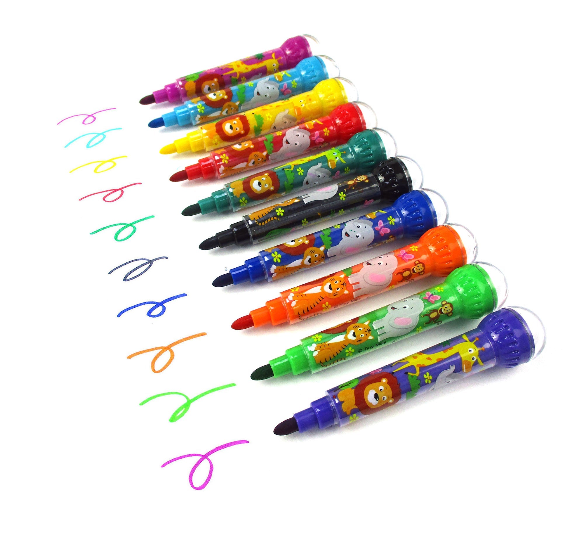 Wild Life Safari Animals Stamp Marker Set - Set Of 10