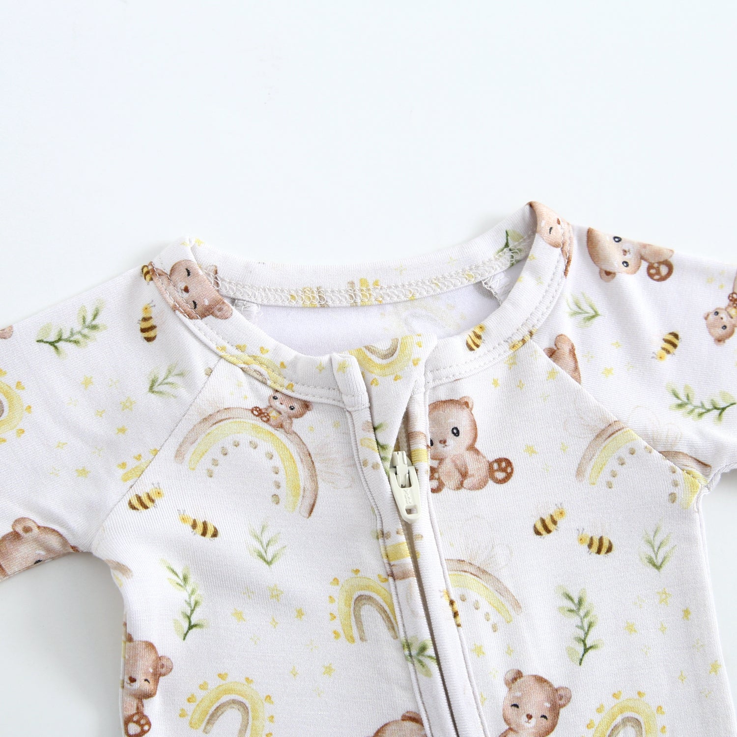 Sweet As Honey Zippered Baby Romper