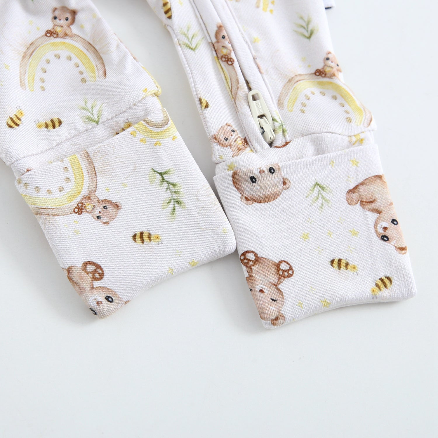 Sweet As Honey Zippered Baby Romper
