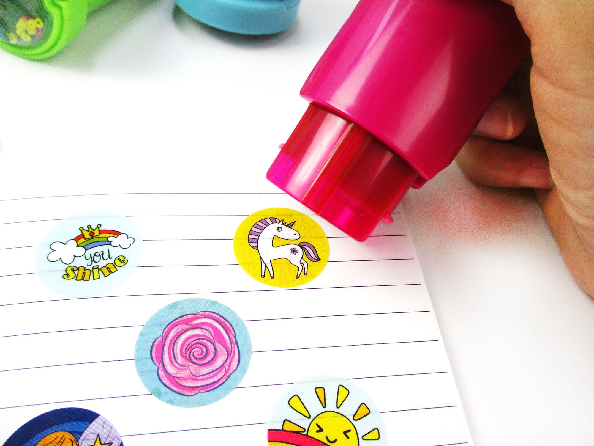 Sticker Stamper - 160 Pcs Sticker Dispenser Set
