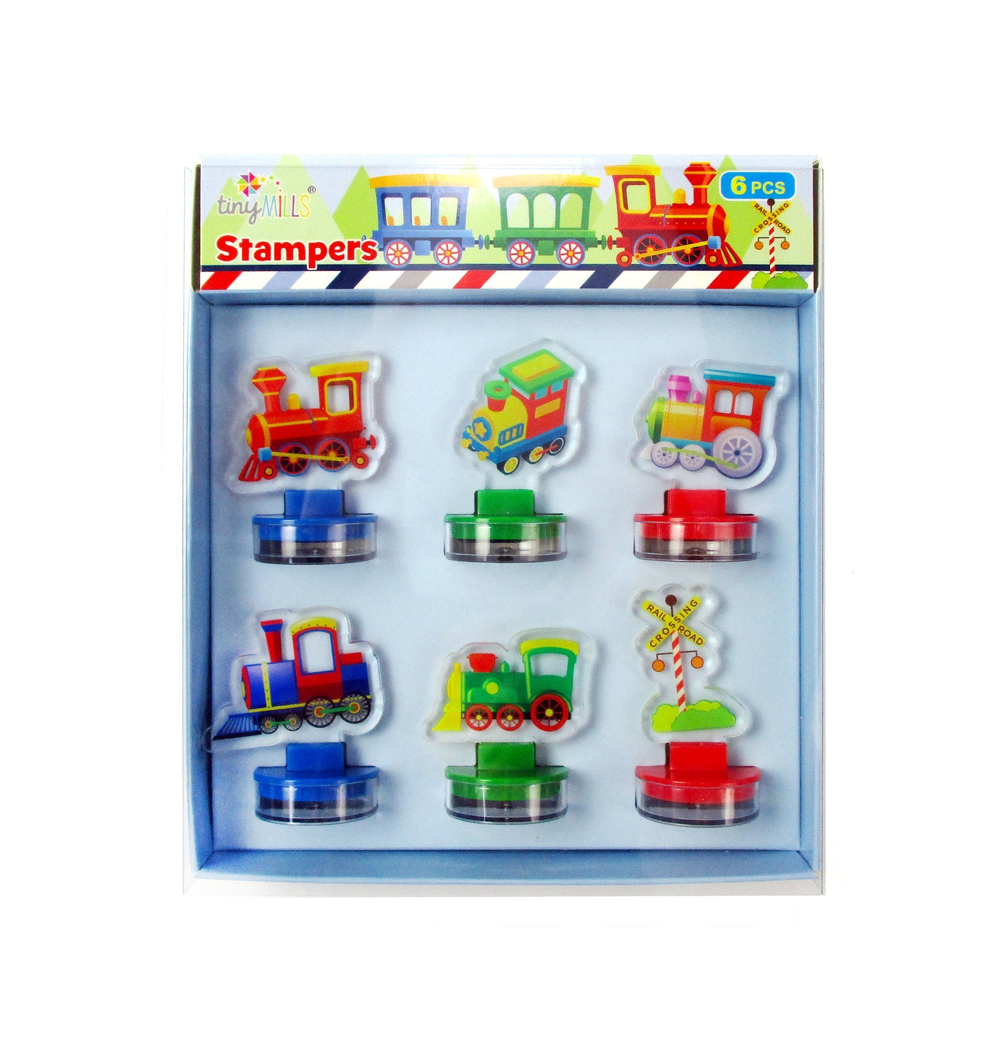 Train Acrylic Stamp Set Of 6