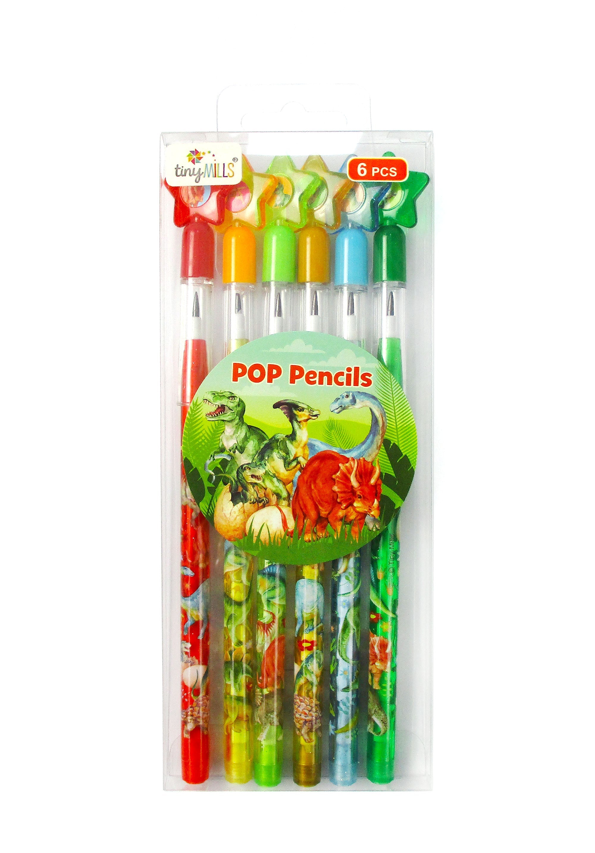 Jurassic Stackable Multi Point Pencils - Set Of 6