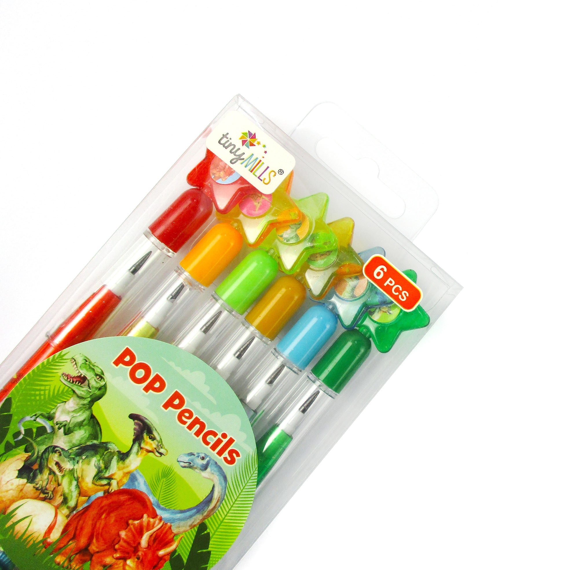 Jurassic Stackable Multi Point Pencils - Set Of 6